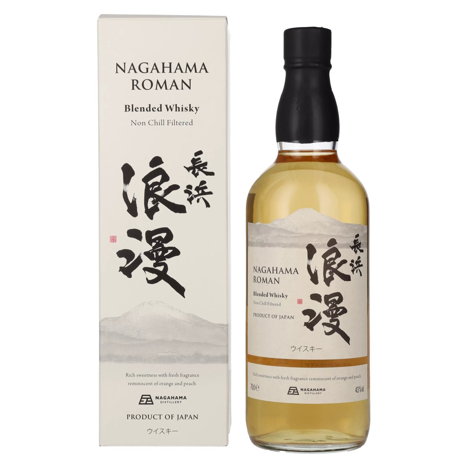 495a498d84a0e7aeb4e8e0dbd3ed40130b873779b2b663fbd48c614823d7932c.jpg Nagahama Roman Blended Whisky 43% Vol. 0,7l in gift box - Image 1