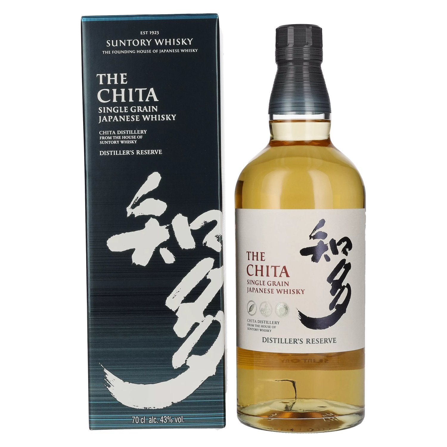 4da51e56e3d351300ffad89787cf6f13c6fada1e9267db35a91c486b26708881.jpg Suntory Whisky THE CHITA Single Grain Japanese Whisky 43% Vol. 0,7l in gift box - Image 1