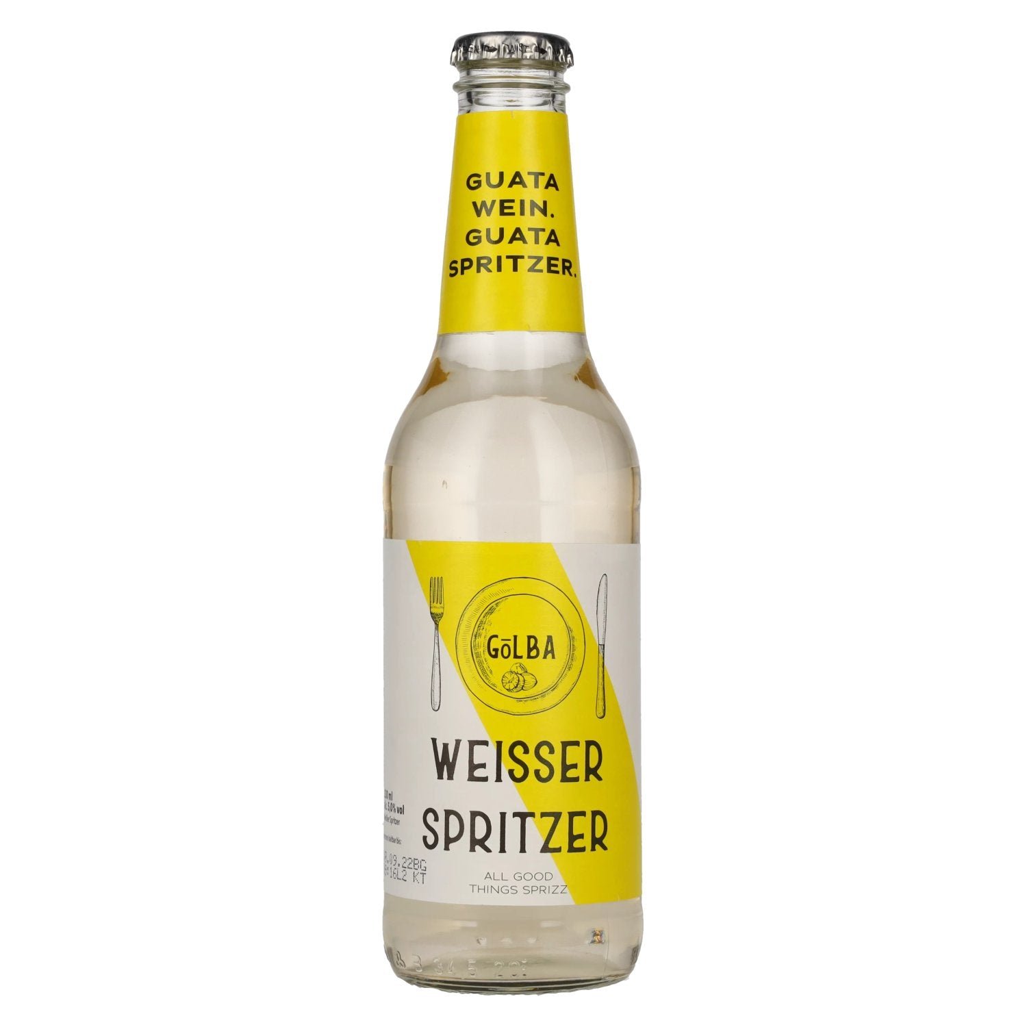 4e6530fa477c306aff3ab56823a47134b4984dc26699fccbcaeaa1cdc61f8f9a.jpg Gölba Weisser Spritzer 5% Vol. 0,33l - Image 1