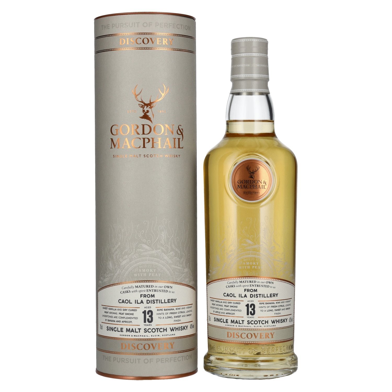 4f4bff9fe3f2c71630cf38ac2b38c40f3aee3971803adbf96bf11d4be22ae492.jpg Gordon & MacPhail CAOL ILA 13 Years Old DISCOVERY Single Malt Scotch Whisky 43% Vol. 0,7l in gift box - Image 1
