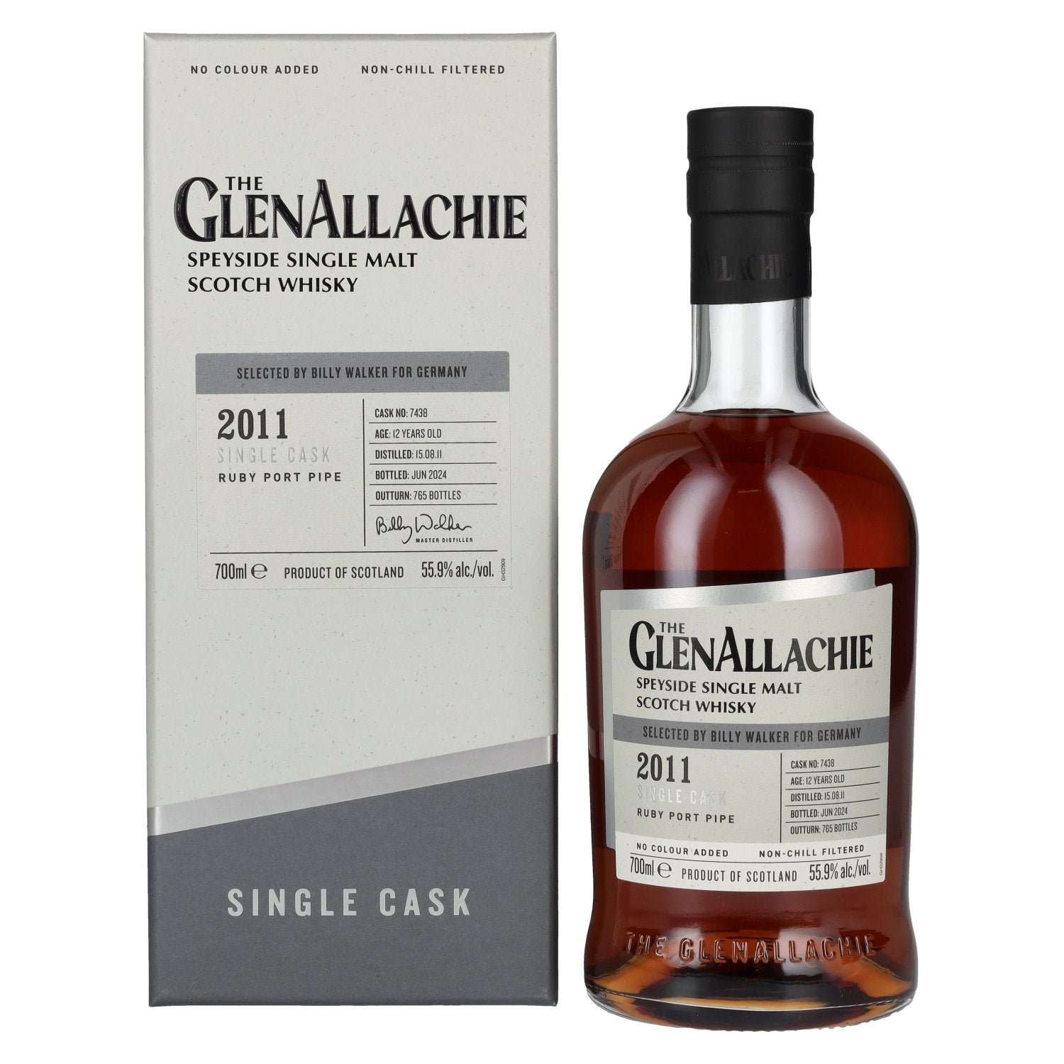 5036d1623c1915e0d2a30299607ebc774be65ccacce8aade326fe0439ee137d4.jpg The GlenAllachie 12 Years Old RUBY PORT PIPE 2011 55,9% Vol. 0,7l in gift box - Image 1