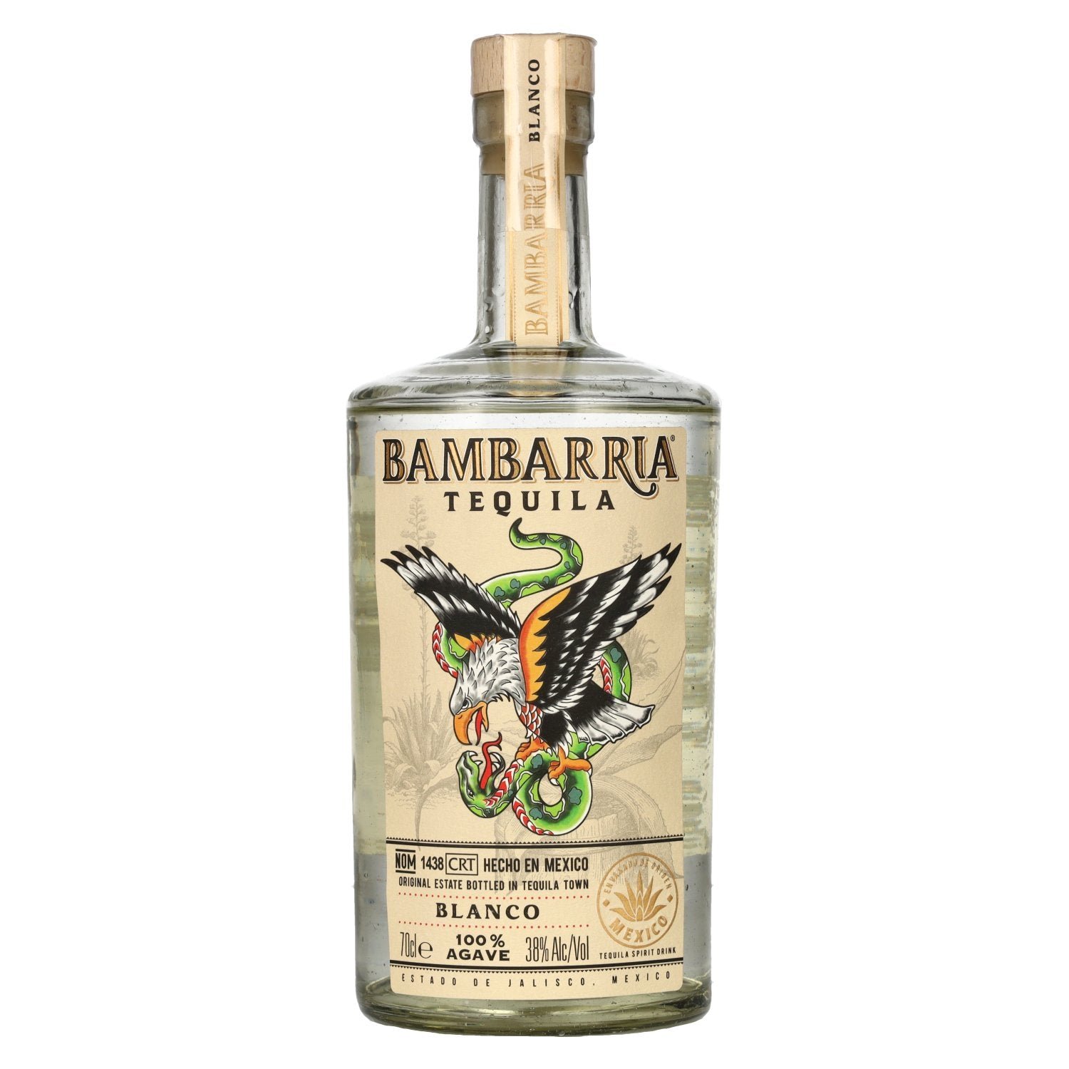 507a06f66f1979b3f7398fd9bb117ba5e3b2f655e123998713a944c074e2dda3.jpg Bambarria Tequila Blanco 100% Agave 38% Vol. 0,7l - Image 1
