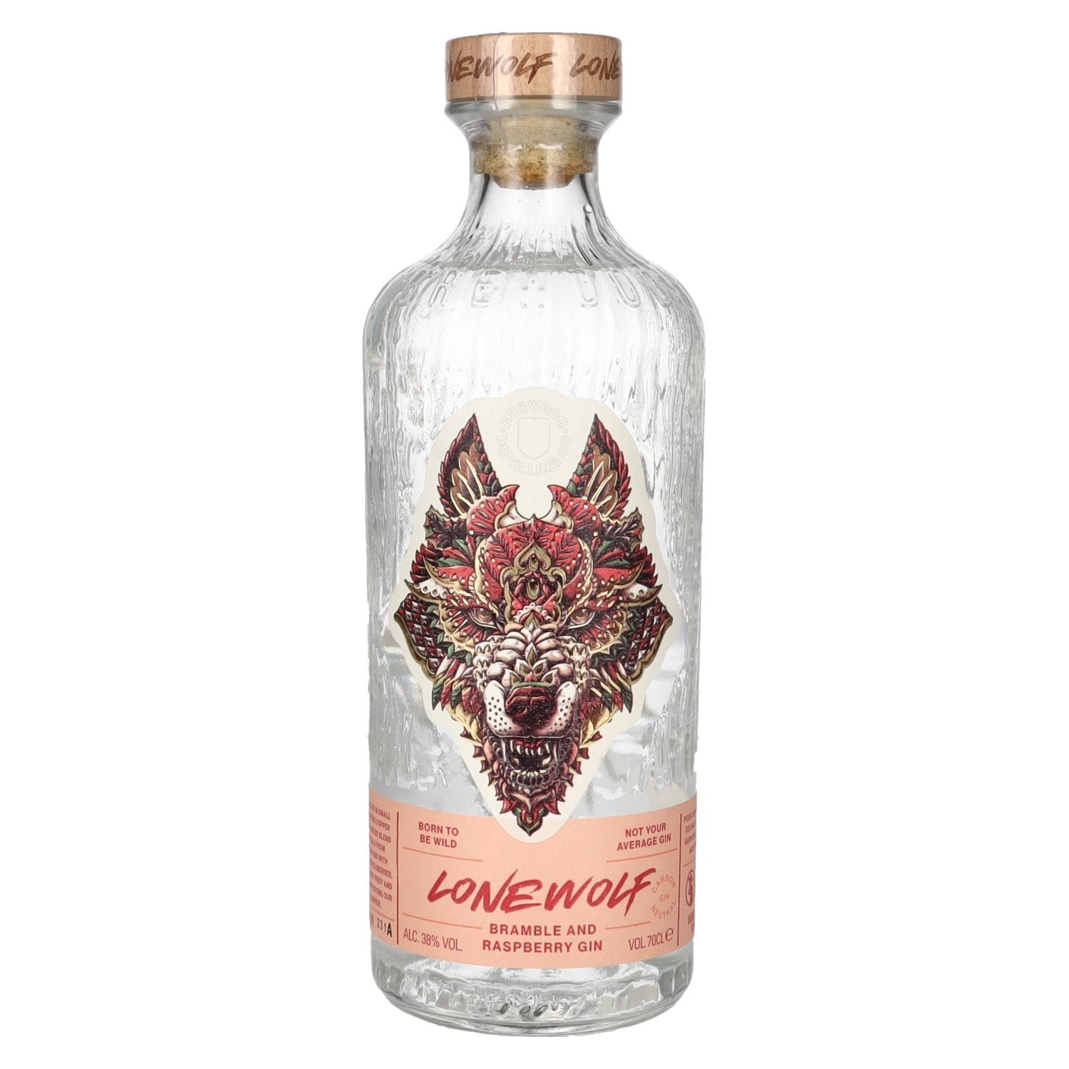 5652c79fb05d9d4c7dbb0748096fbd1e89e5df6579813cf28817646b3f3a8ad7.jpg BrewDog Distilling Co. LoneWolf BRAMBLE & RASPBERRY 38% Vol. 0,7l - Image 1