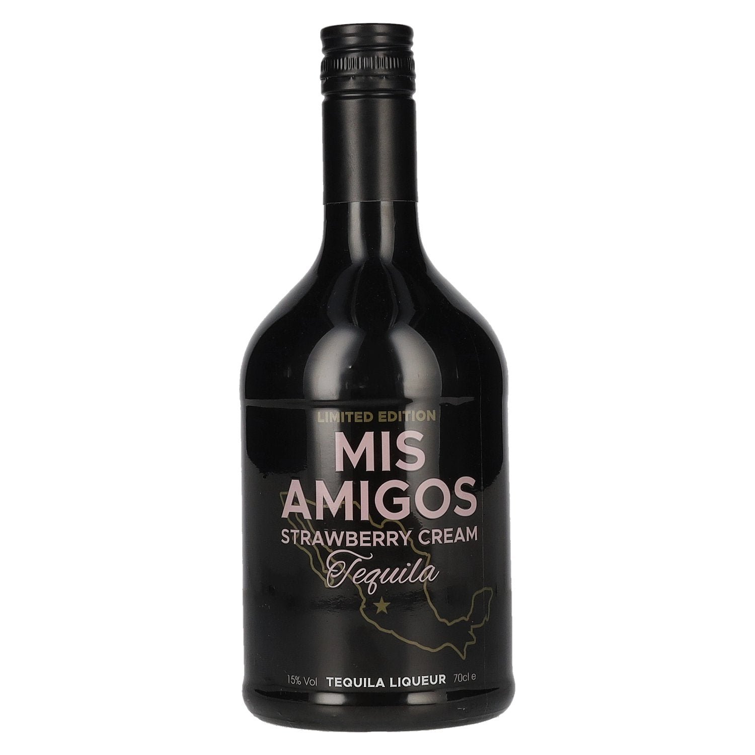 5f31a89fa03d7b0eff50af7433774314f16a5602fb611693cb27b78f236326cc.jpg Mis Amigos Strawberry Cream Tequila Limited Edition 15% Vol. 0,7l - Image 1