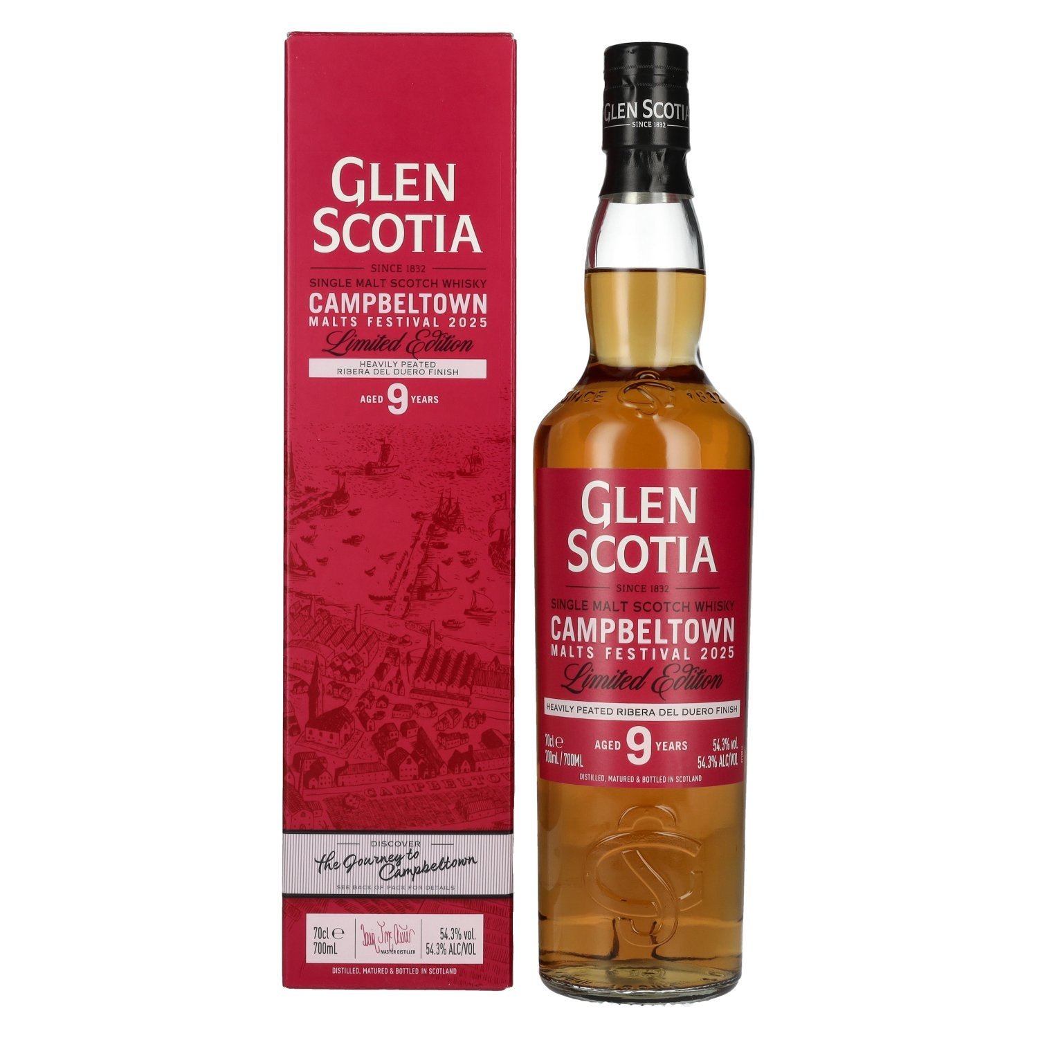 64be486ad7c764c24d025a597825d8ebf3f33b7cbdfebd7e616def7864ab7d00.jpg Glen Scotia 9 Years Old CAMPBELTOWN Festival Edition Single Malt Scotch Whisky 54,3% Vol. 0,7l in gift box - Image 1