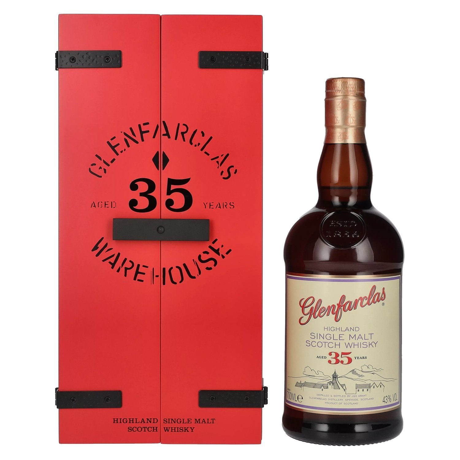 67997b98bc4146ddec183dae7c04ce0173594549777c82e6cbdfb85c5b4a6b35.jpg Glenfarclas 35 Years Old Highland Single Malt Scotch Whisky 2022 43% Vol. 0,7l in gift box - Image 1