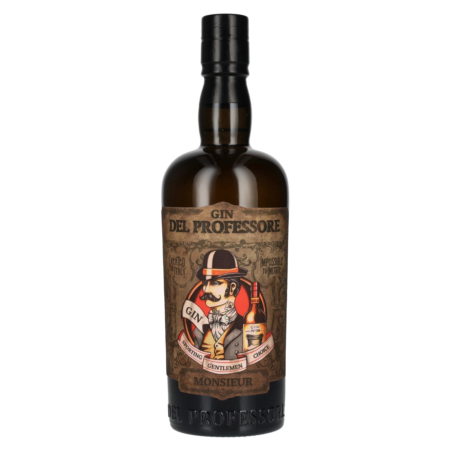 67cb7f7b88476116f47b9fe9bad4d1a2894cb610723b5eaa6e7d115d87cf22c1.jpg Del Professore Gin MONSIEUR 43.7% ABV 0.7l - Image 1