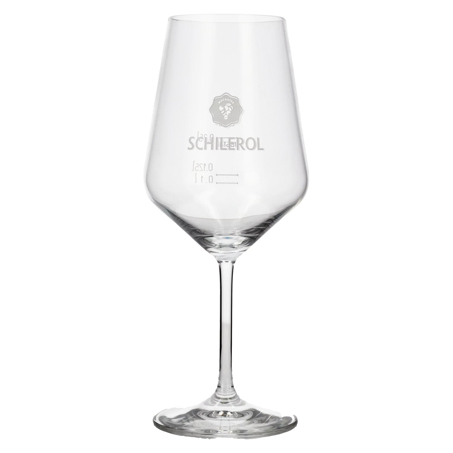 69b5f6a34799c79974425ea8c4fa99d7fda9e67beaa25ad88ffb2c8e16a44779.jpg Schilerol wine glass with calibration - Image 1