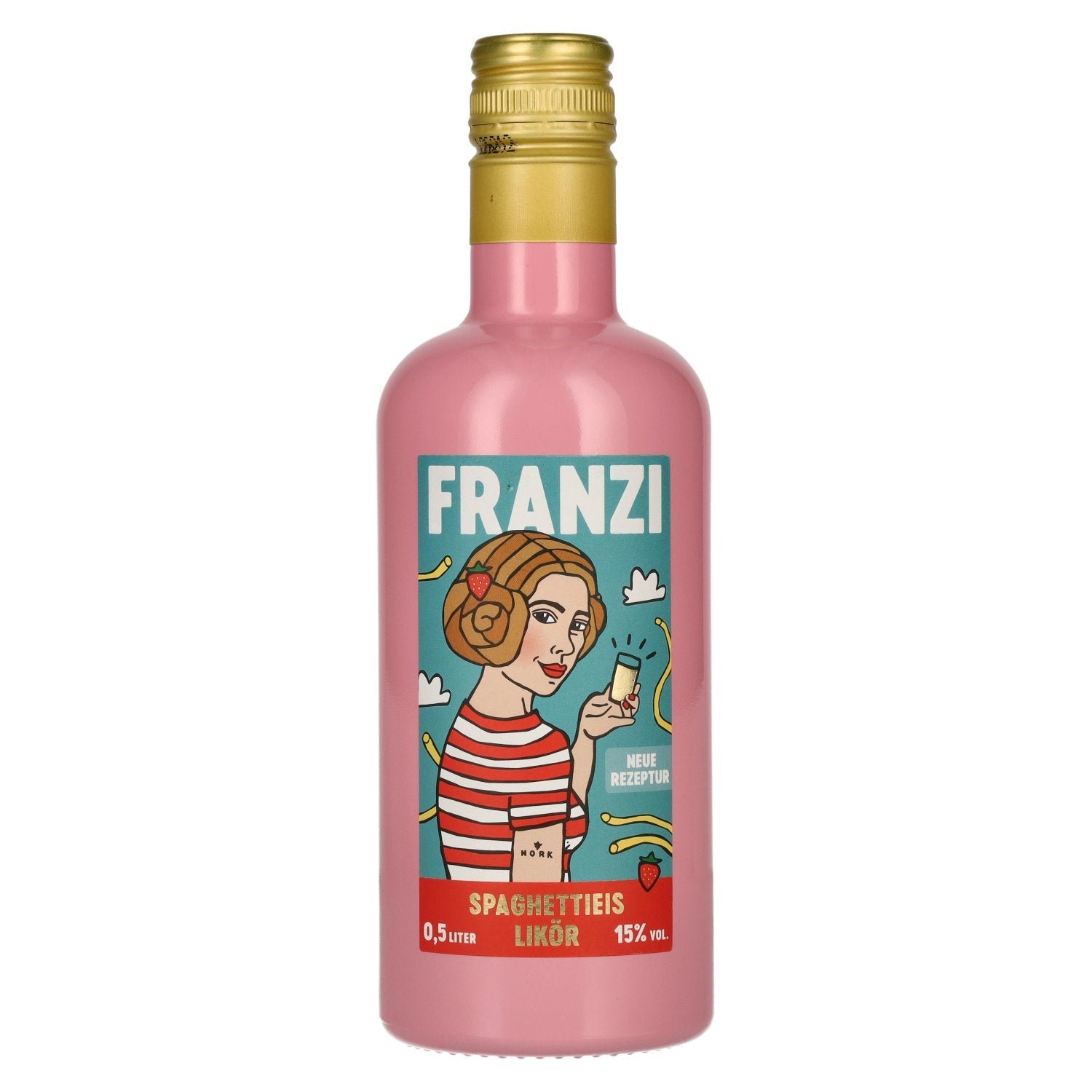 6a68c7a6ab545f2306aae2e77e98dd4e93b2e94a3d3905dfc1e9ff198678af33.jpg Franzi Spaghettieis Likör 15% vol. 0.5 l - Image 1