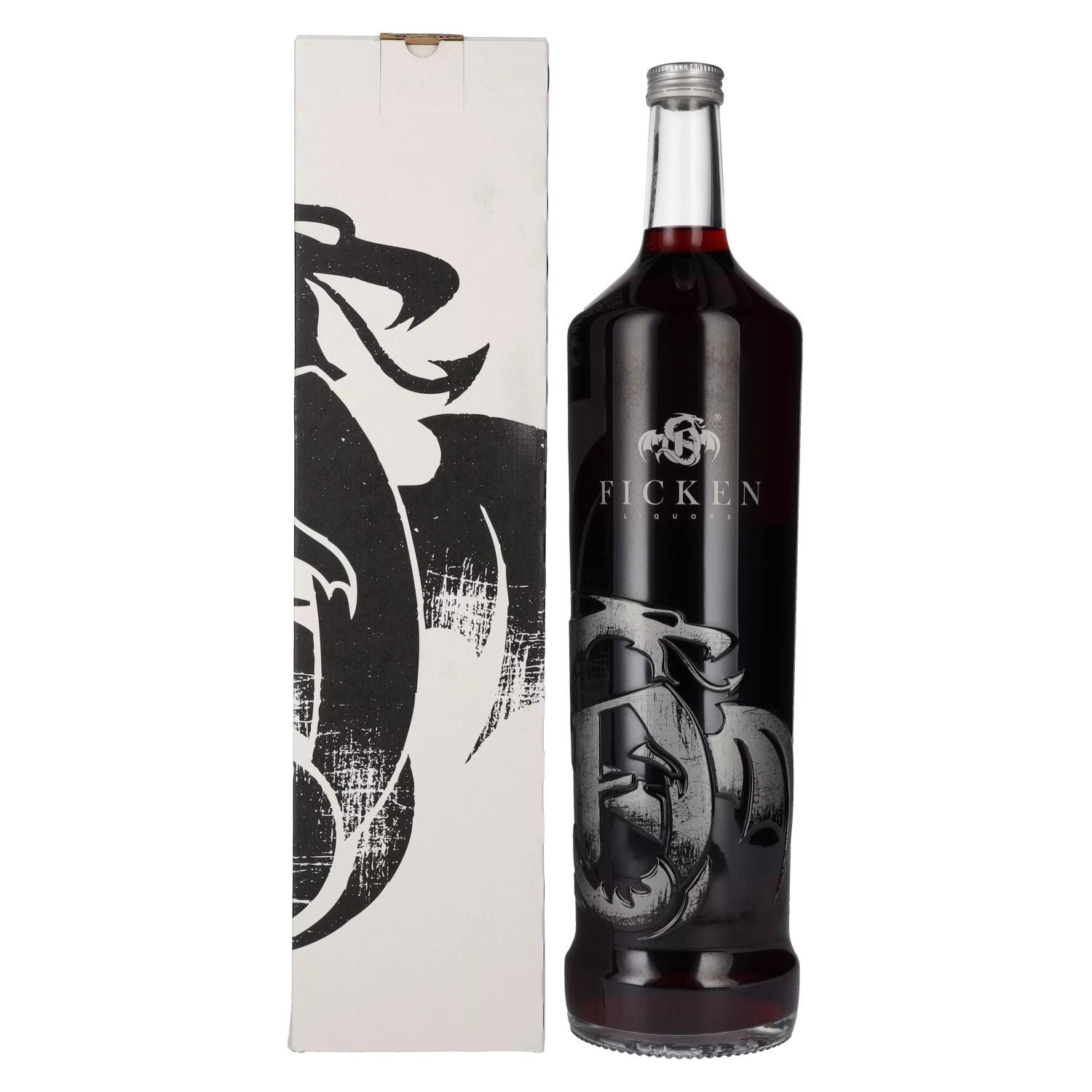 6f5db30d3e4d721af44c6da26d6281bf7393a9e4e01841c746252804171c5f41.jpg Ficken Liquors Dragon Edition 15% Vol. 3l in gift box - Image 1
