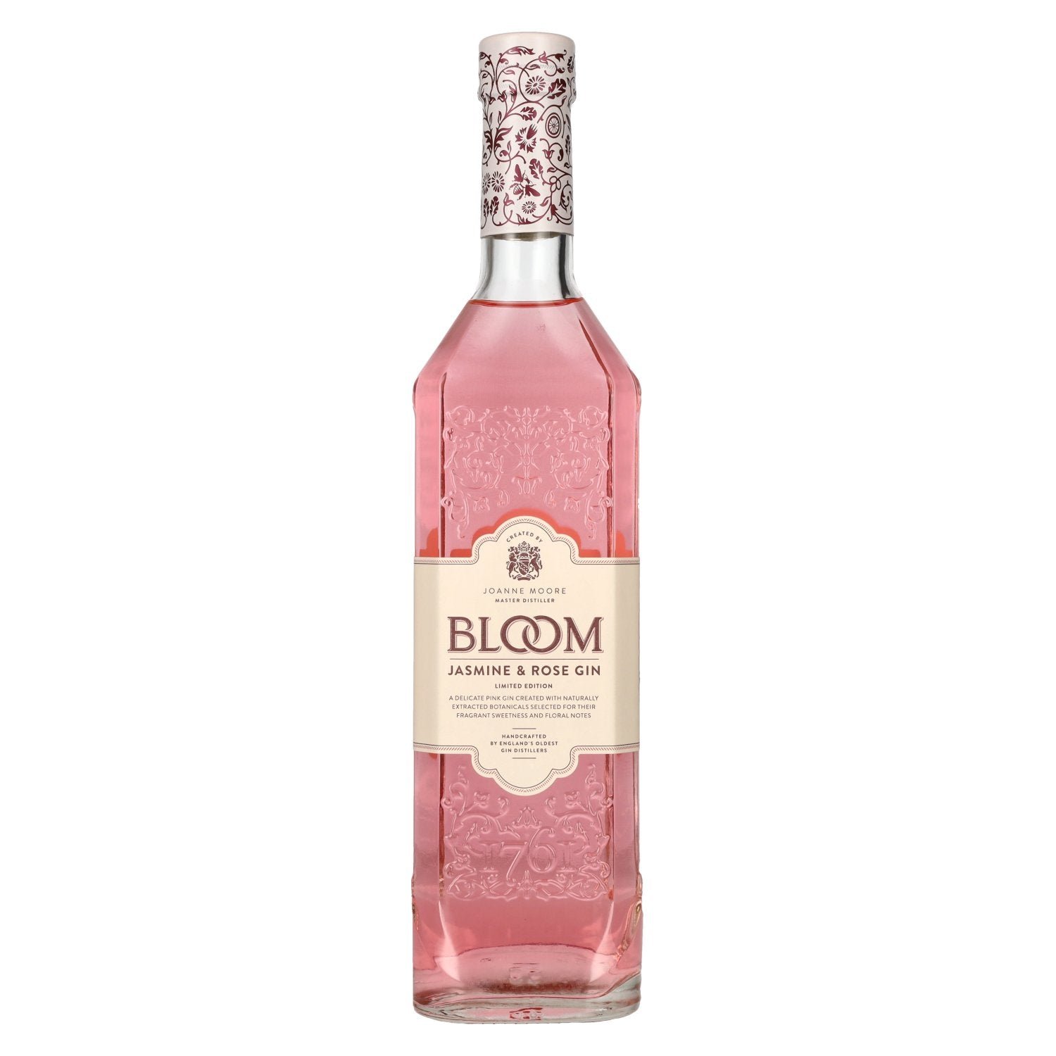 6f9dac2e0433a920530f619771602f7af60a0405cb86dbfce1b30827e04f089f.jpg Bloom JASMINE & ROSE GIN Limited Edition 40% Vol. 0.7l - Image 1