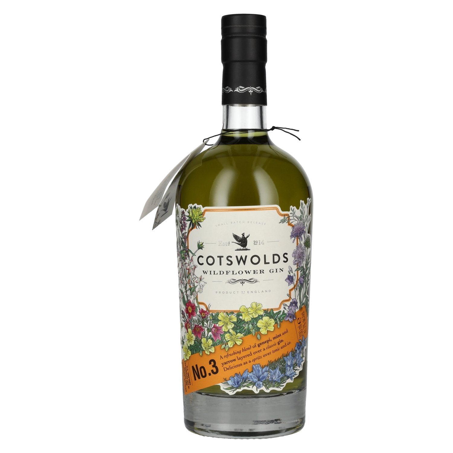 6fd914d4918fd49845ef58f50df3984dfcdf3cbd8778df964249dd73c290458e.jpg Cotswolds WILDFLOWER GIN No. 3 41,7% Vol. 0,7l - Image 1