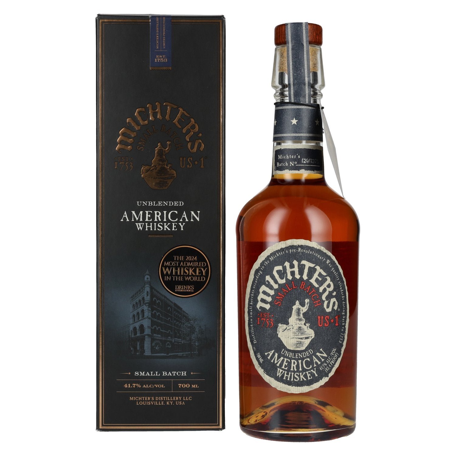 71e5966ce3c6d48e07ca0314afb16a4b95d43b27d96831b1fb2ce13d2766656d.jpg Michter's US*1 Small Batch Unblended American Whiskey 41,7% Vol. 0,7l in gift box - Image 1