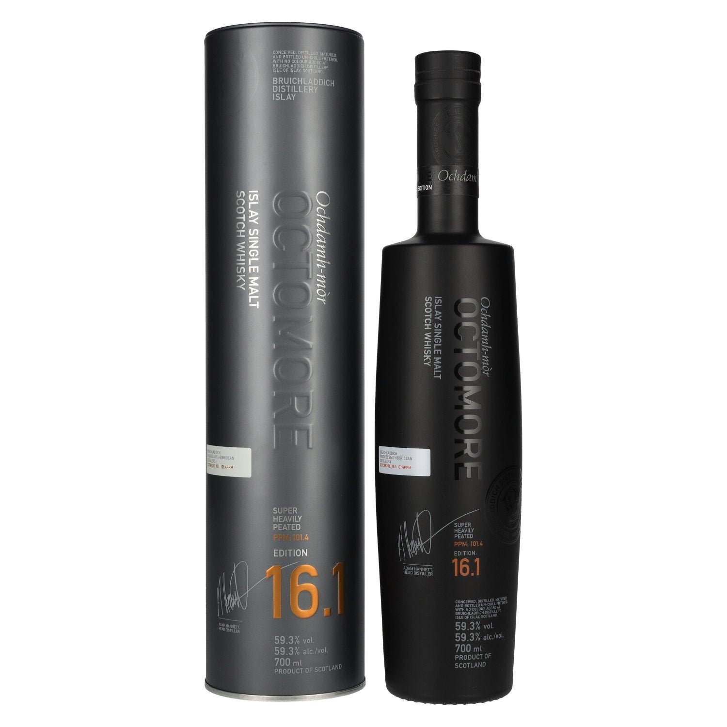 7226ec21c902218c20ee37b15cce927e9a148bba483602a3ce4b58a91960c071.jpg Octomore EDITION: 16.1 Super Heavily Peated Islay Single Malt Release 2025 59,3% Vol. 0,7l in Tinbox - Image 1