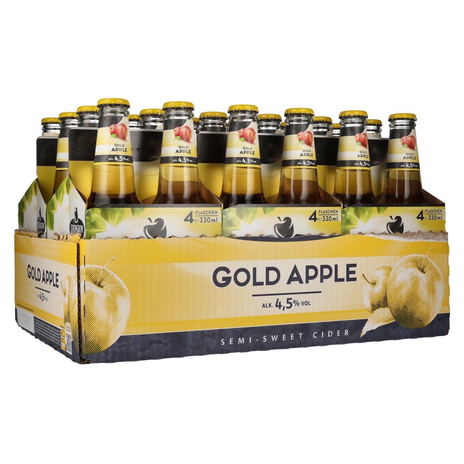7aeb06a2c6eeea11eb2b07cb7a835fb346e754ad7bbd8e68c9ee334ac151eada.jpg Strongbow Cider Gold Apple 4,5% Vol. 6x4x0,33l - Image 1