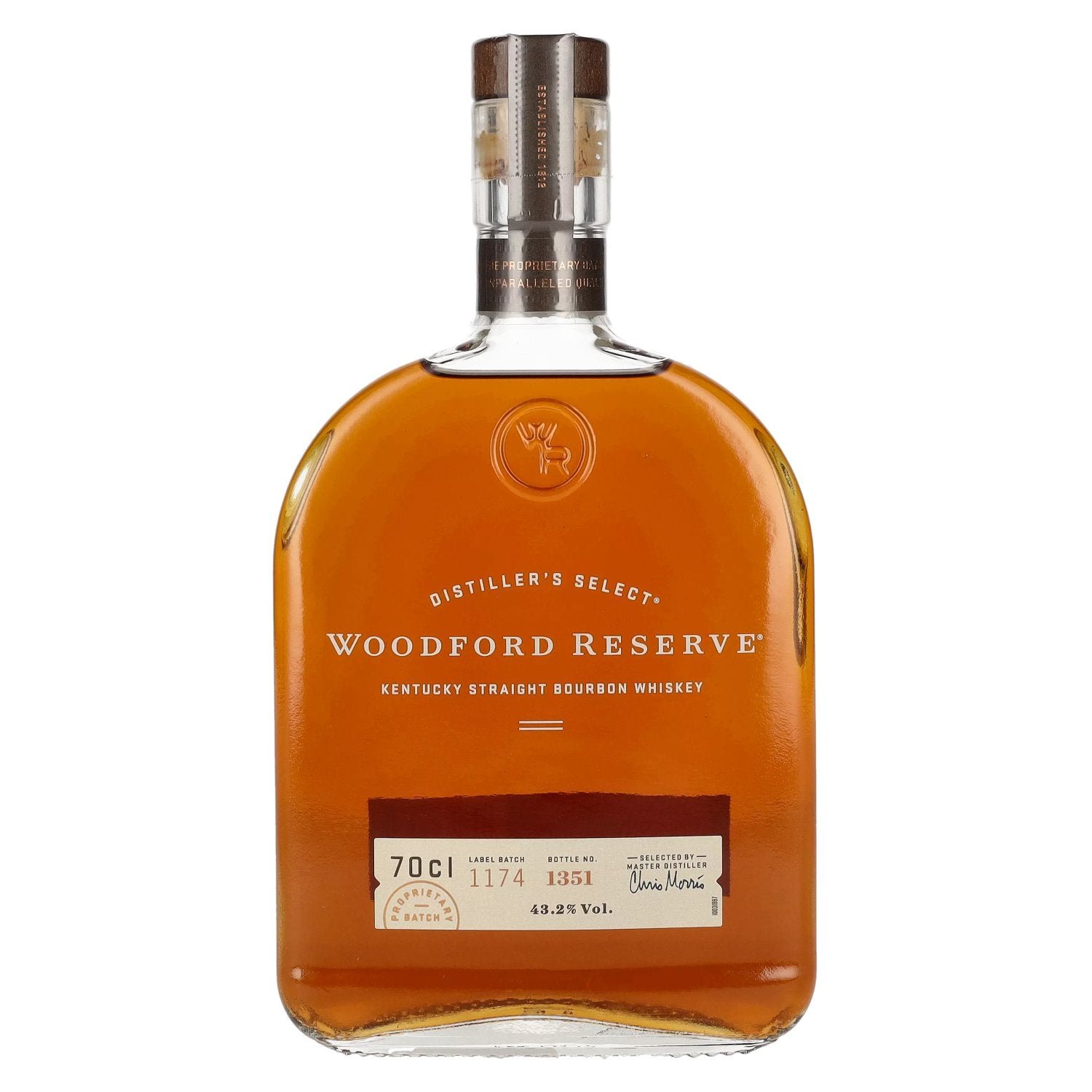 7b6786fc56d09fe187fa4f870b1ccabffa88b0e2662051c1fd33007944fa0370.jpg Woodford Reserve Kentucky Straight Bourbon Whiskey 43,2% Vol. 0,7l - Image 1