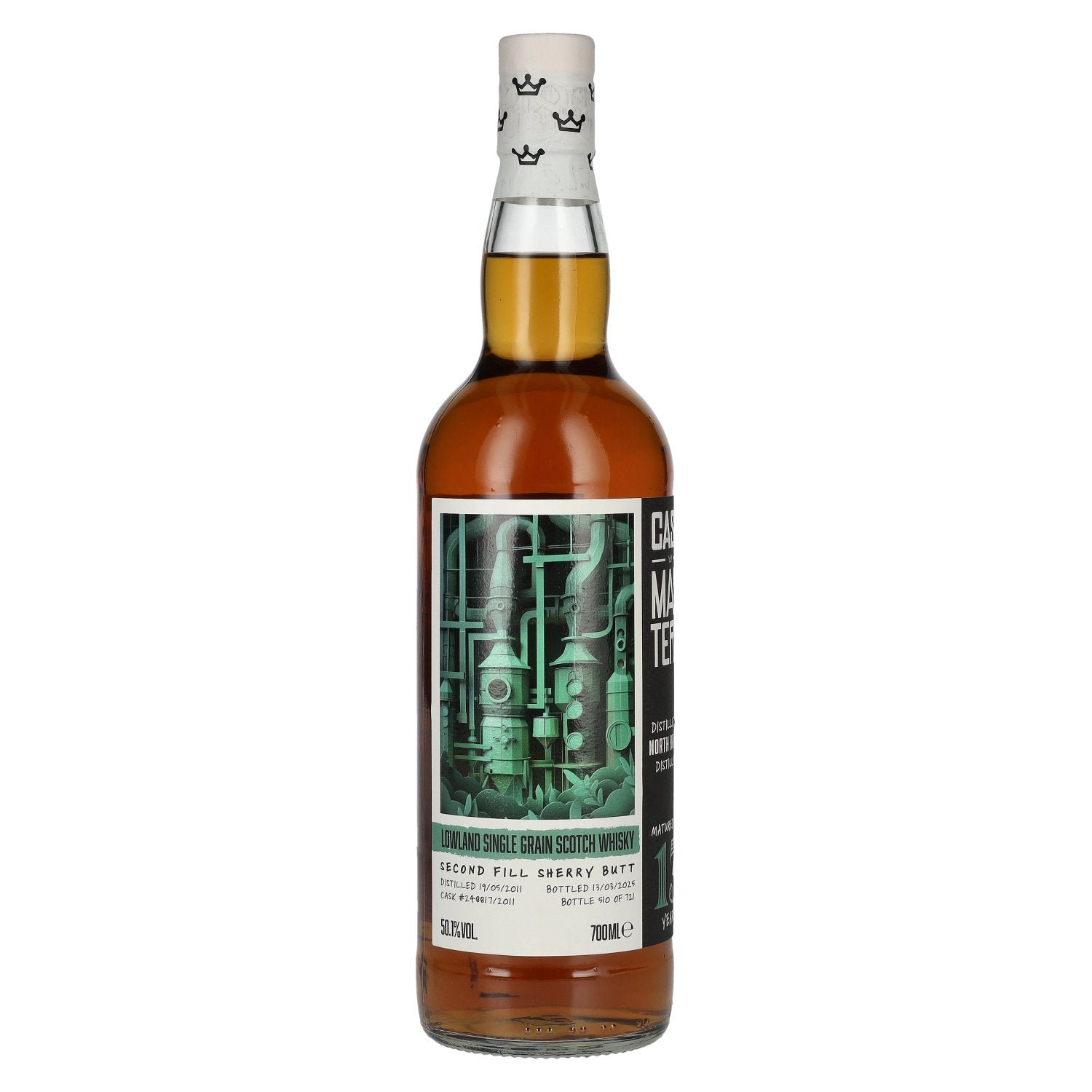 7b6c7939342ef36815b9e6ad39c1c09c6c4f7c8e102da58dc8019b9ae2066d5f.jpg Brave New Spirits 13 Years Old NORTH BRITISH Cask Masters Single Grain #248817 2011 50,1% Vol. 0,7l - Image 1