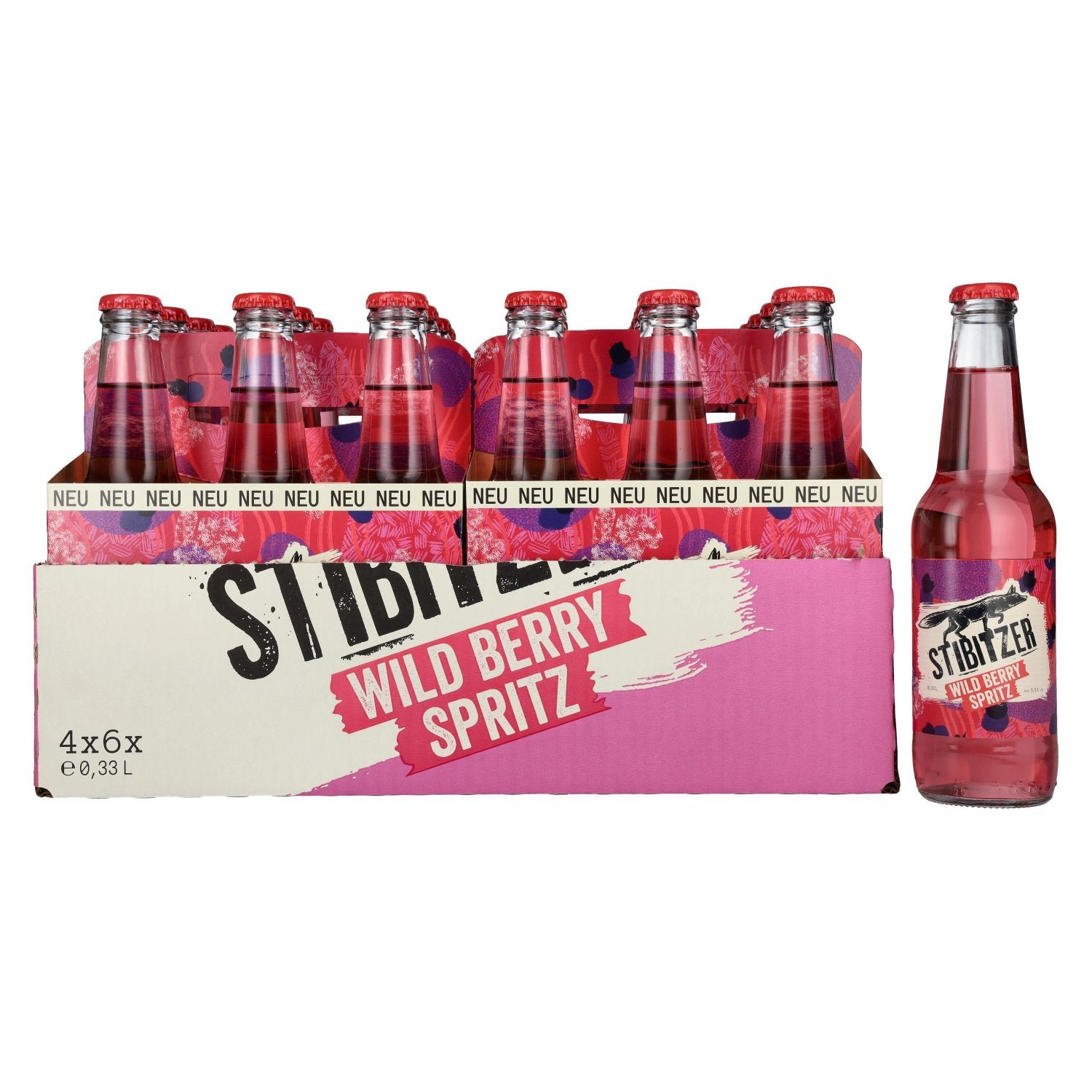 7f9c2446340c623d3813f9075e07e34348673a78f5c9799c21e70dbb904c1065-1.jpg Stibitzer Wild Berry Spritz 5.5% ABV 4x6x0.33l - Image 1