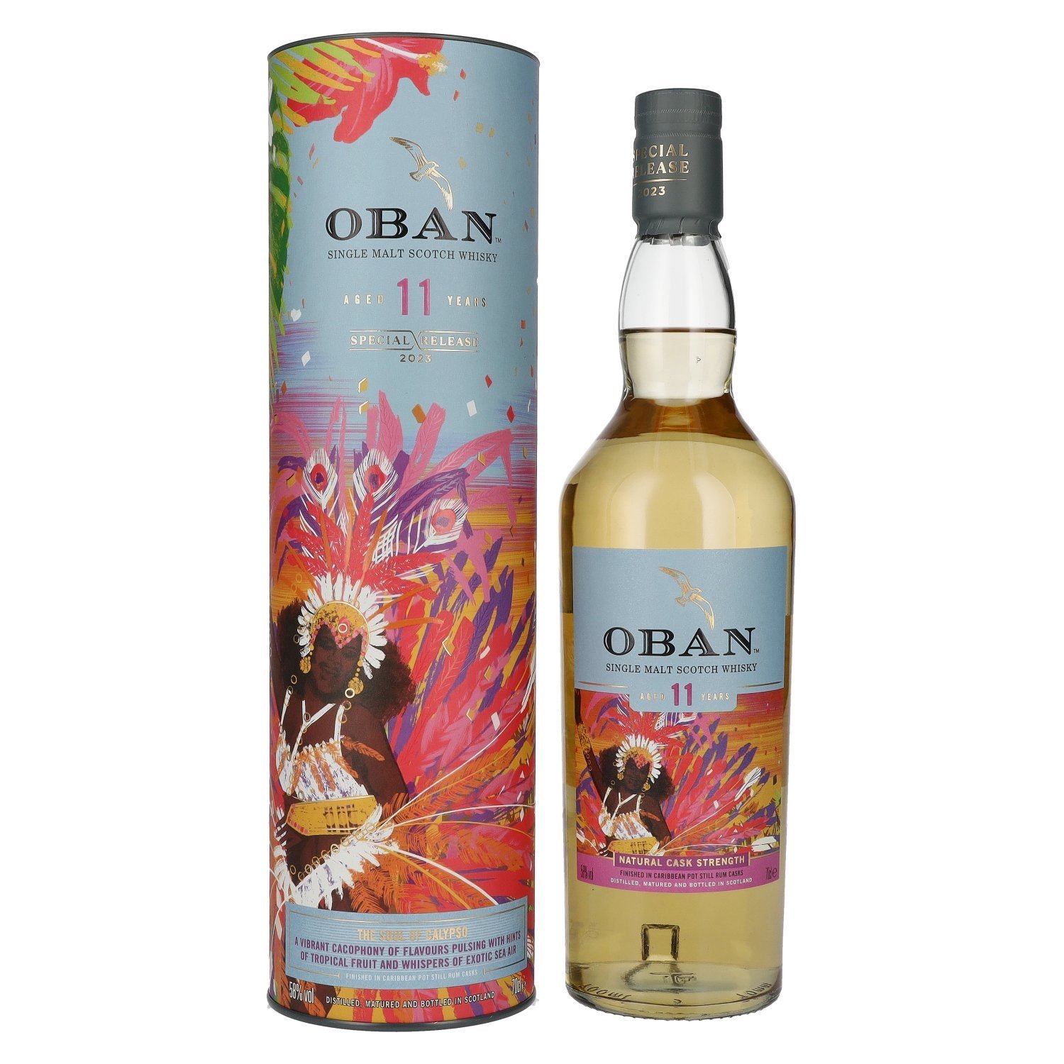 8008f307bfdacd3b1f677781cd15b7f9700ef83904167609dbd97aed7daf16bf.jpg Oban 11 Years Old ‘The SOUL OF CALYPSO’ Single Malt Special Release 2023 58% ABV 0.7l in a gift box - Image 1