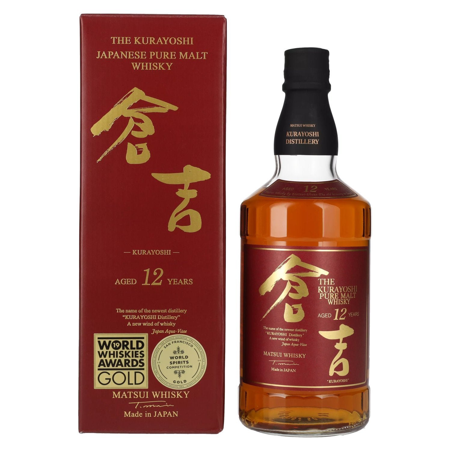 827d8f9f2e31dce9ae504e2d0e16f9a840aa6d85f1448f8a3ee2232fa5583a4a.jpg Matsui Whisky THE KURAYOSHI 12 Years Old Pure Malt Whisky 43% Vol. 0,7l in gift box - Image 1