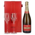 Piper-Heidsieck Champagne CUVÉE BRUT 12% vol. 0.75l in gift box with 2 glasses