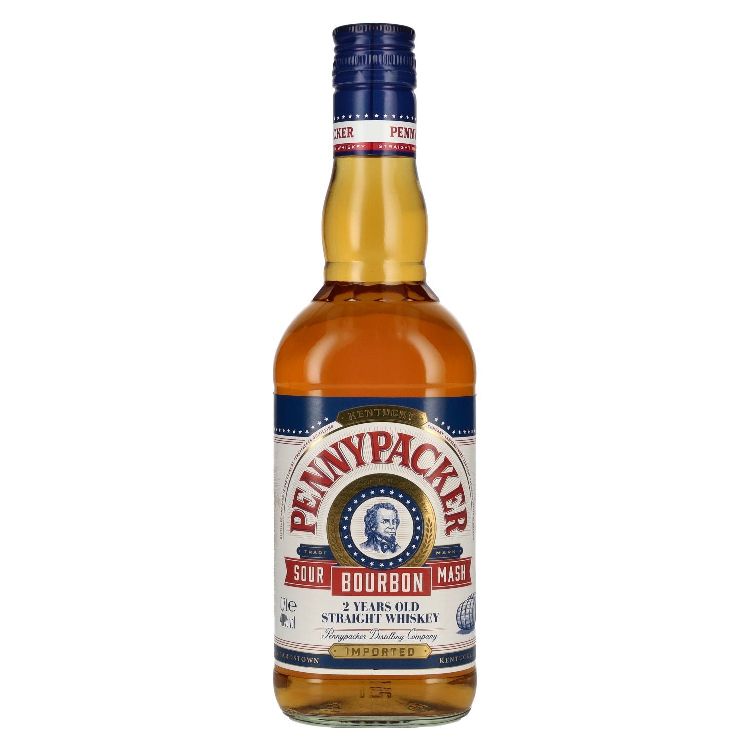 84d9fd65a4c9a052a9ce6ccb1ad76c31c11379bd7c4d2609f65d9172d8450dce.jpg PennyPacker Kentucky Straight Bourbon Whisky 40% ABV 0.7l - Image 1