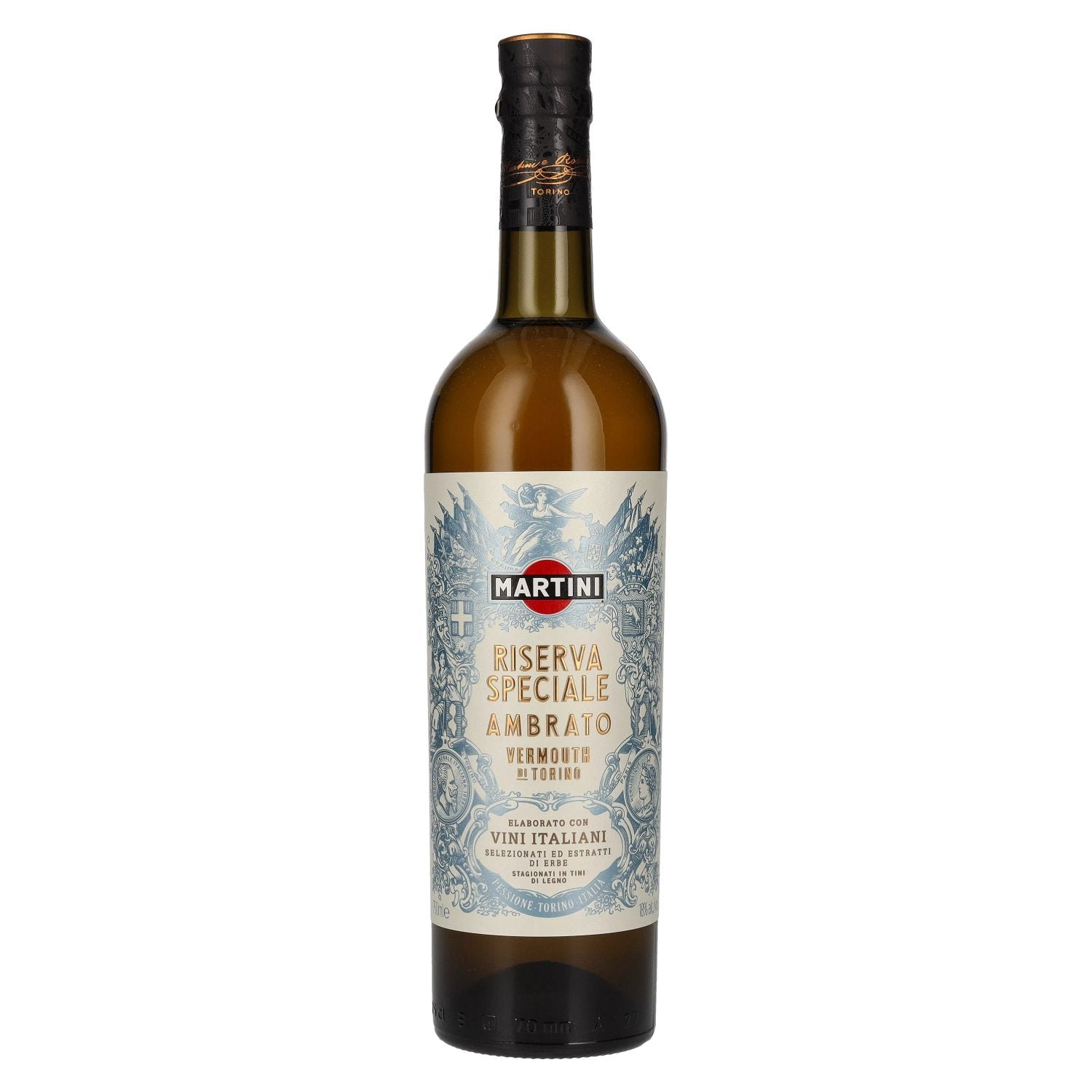 84e63dba9ab3b25327218161a1eb2718a0478429de32d64881841f92673294c8.jpg Martini Riserva Speciale AMBRATO Vermouth di Torino 18% Vol. 0,75l - Image 1