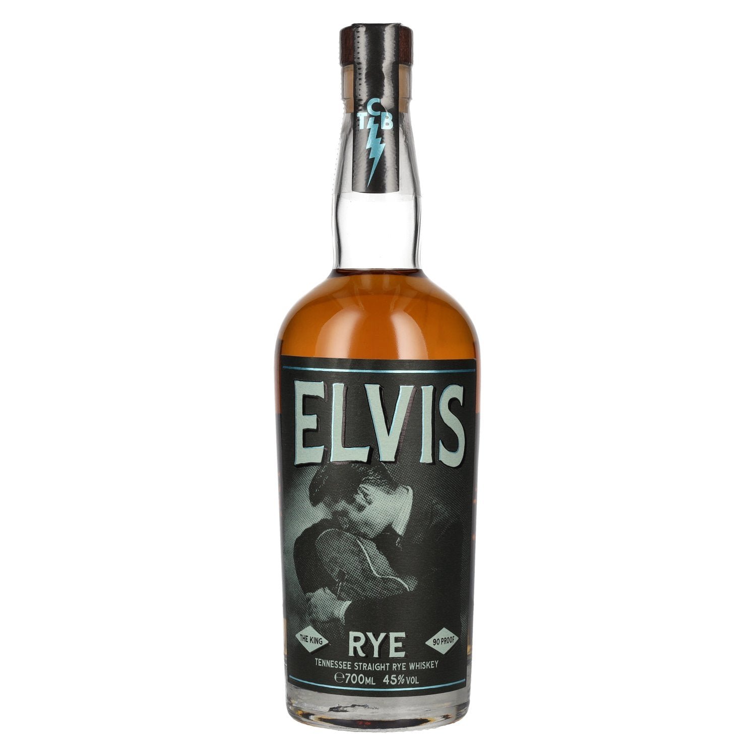 88d2b45d2b903a98ee4f15428a2f085657c3df938f4f1afe1d3ff33d9878234b.jpg Elvis THE KING Straight RYE Whiskey 45% Vol. 0,7l - Image 1