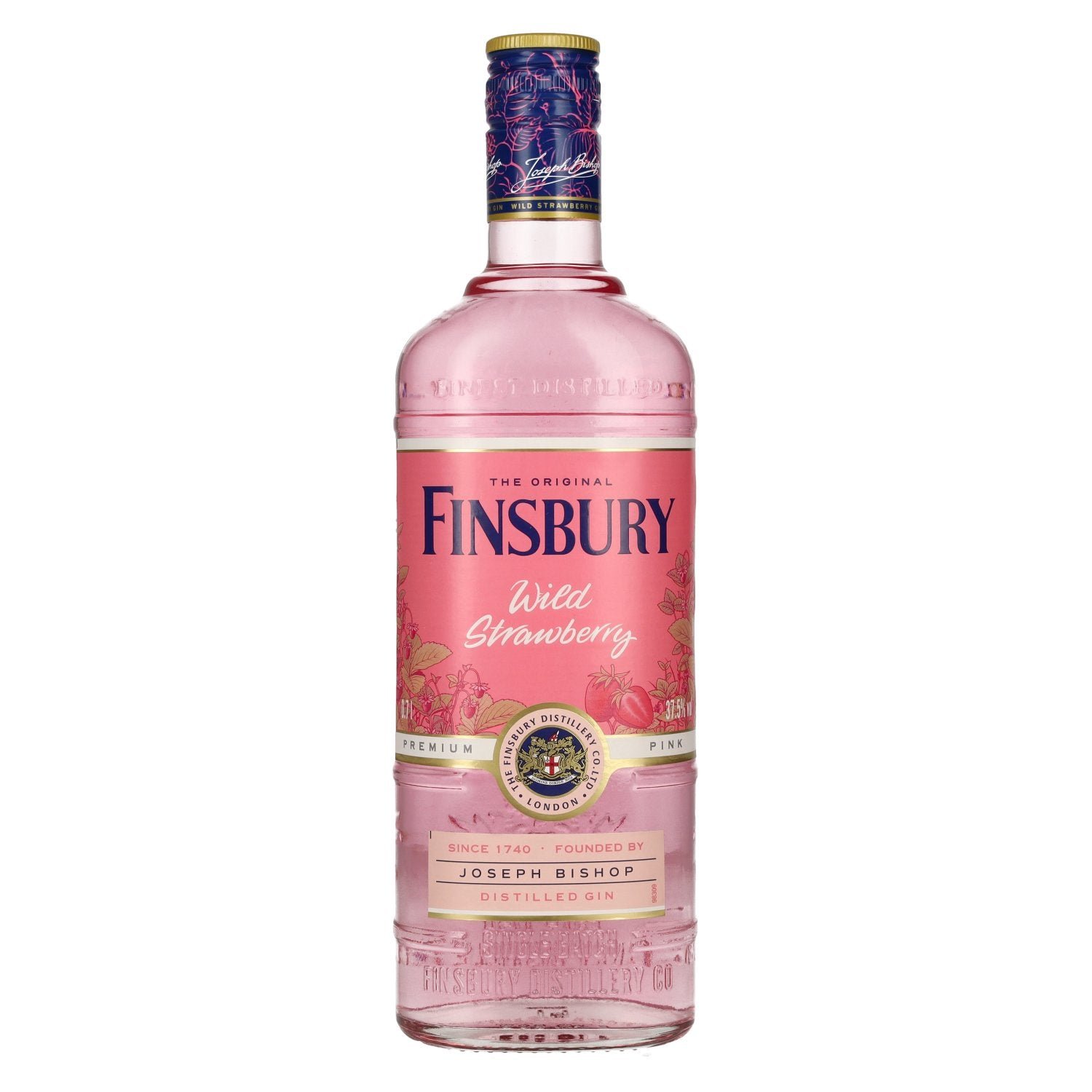 8a4ba67f79330f6ffe83bc8c33111efb66ca071ea89c248142bea13e3e466a9c.jpg Finsbury Wild Strawberry Distilled Gin 37.5% ABV 0.7l - Image 1