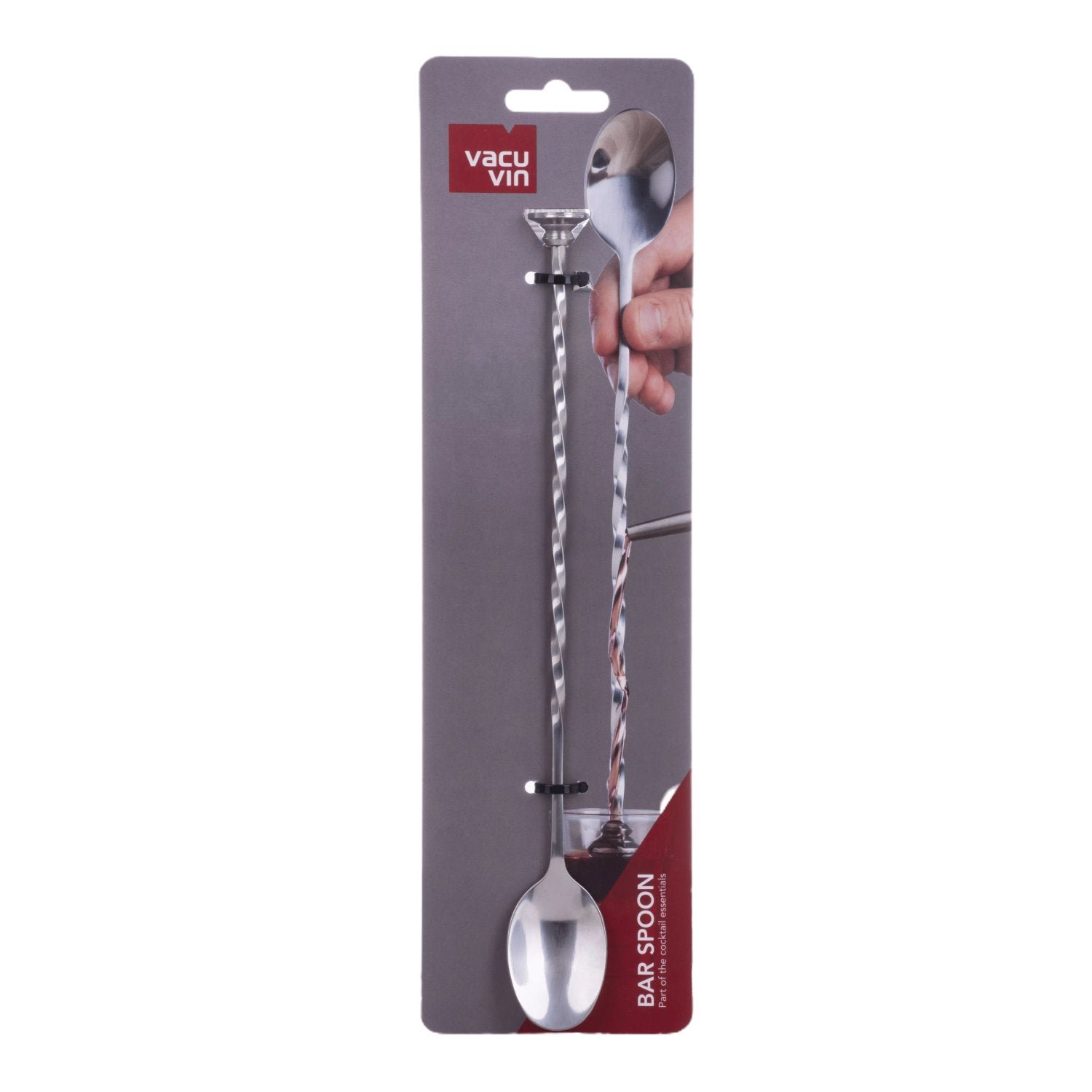 9087cfcd42bafe6df9339aeb2f81336dade2ab2ddc3d842e411b4b27e5a28bc1.jpg VACU VIN bar cocktail spoon metal 27.7 cm 1 piece - Image 1