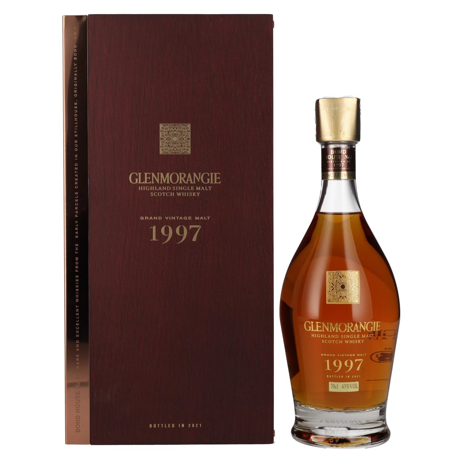 918a2c9d8c48d2b961b008b769f115d6e1cafa8c17506d1203c35e6f7e9dc170.jpg Glenmorangie GRAND VINTAGE MALT 1997 43% vol. 0.7 l in a wooden box - Image 1