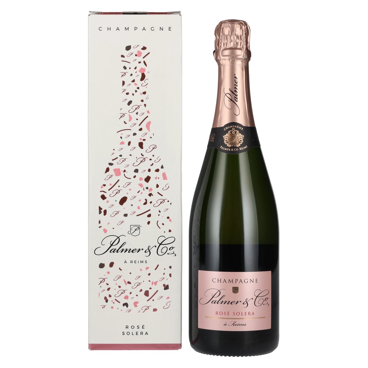 931483f8b5208bcd2697def5a899363ab485f6deb4b273d899670bfdadcaba27-1-1.jpg Palmer & Co Champagne Rosé Solera Brut 12% Vol. 0,75l in gift box - Image 1