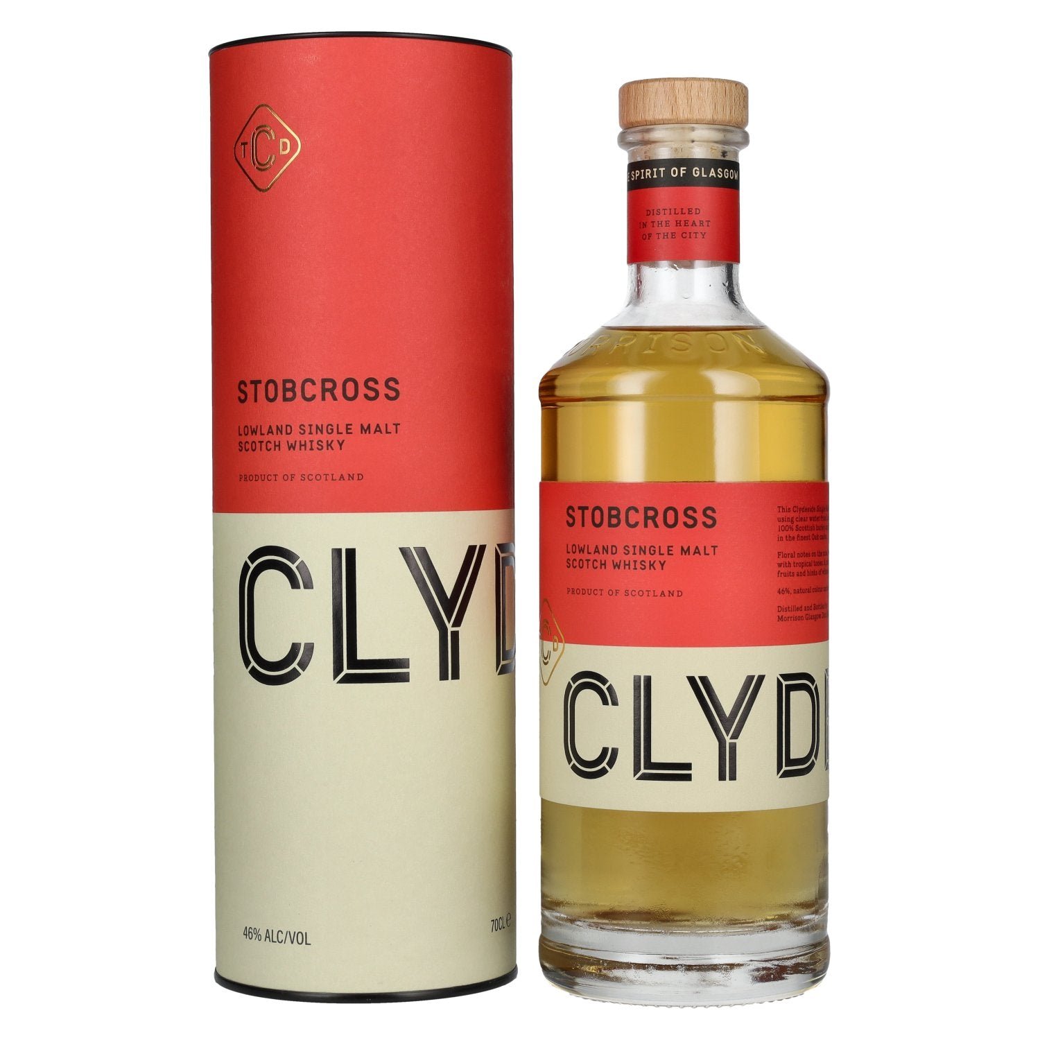 934ca8ccfb121743e2a5e154c9daa521dc69c39ed7e0fbf73aca91c9426fd61d.jpg Clydeside STOBCROSS Lowland Single Malt 46% Vol. 0,7l in gift box - Image 1