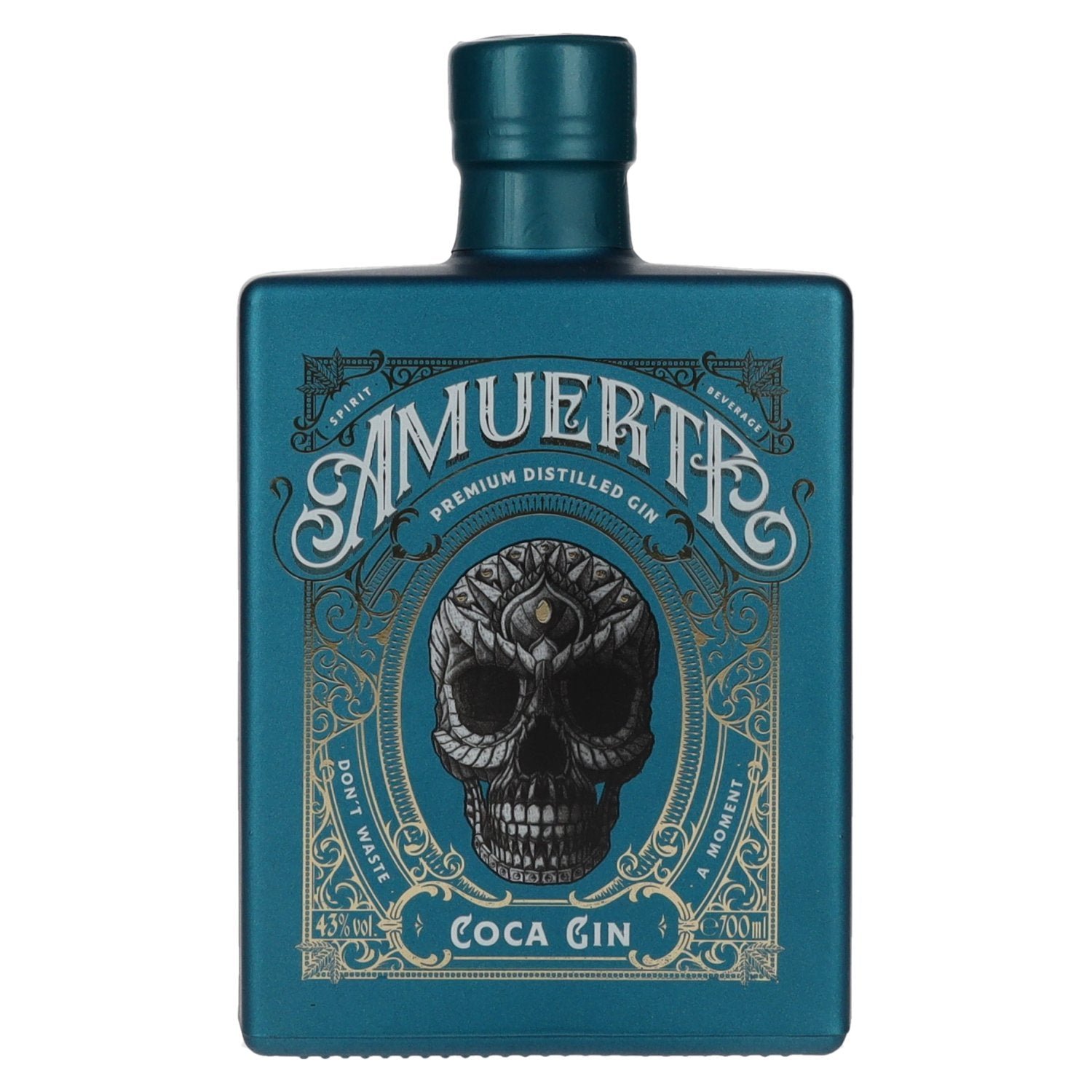 9412956c3135b1eef0c445f3be9ecfc546926fdac04b533c5b4bfaa8f3e45b83.jpg Amuerte COCA GIN - Green Edition 43% Vol. 0,7l - Image 1