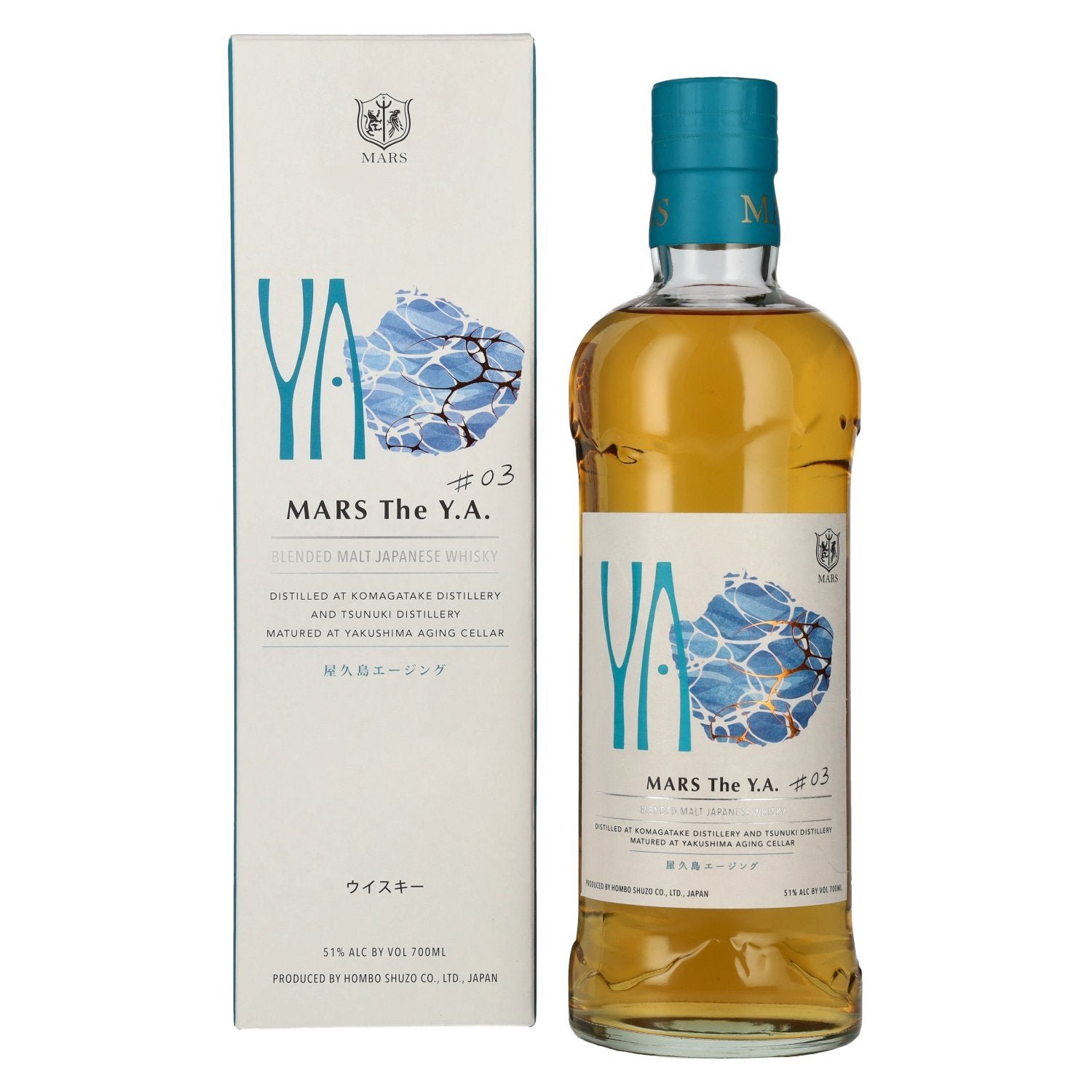 942ac2222848bce932ff8906568590d74daa04c1ab6bc222b4fde16164f4d059.jpg Mars The Y.A. Blended Malt Japanese Whisky # 03 51% Vol. 0,7l in gift box - Image 1