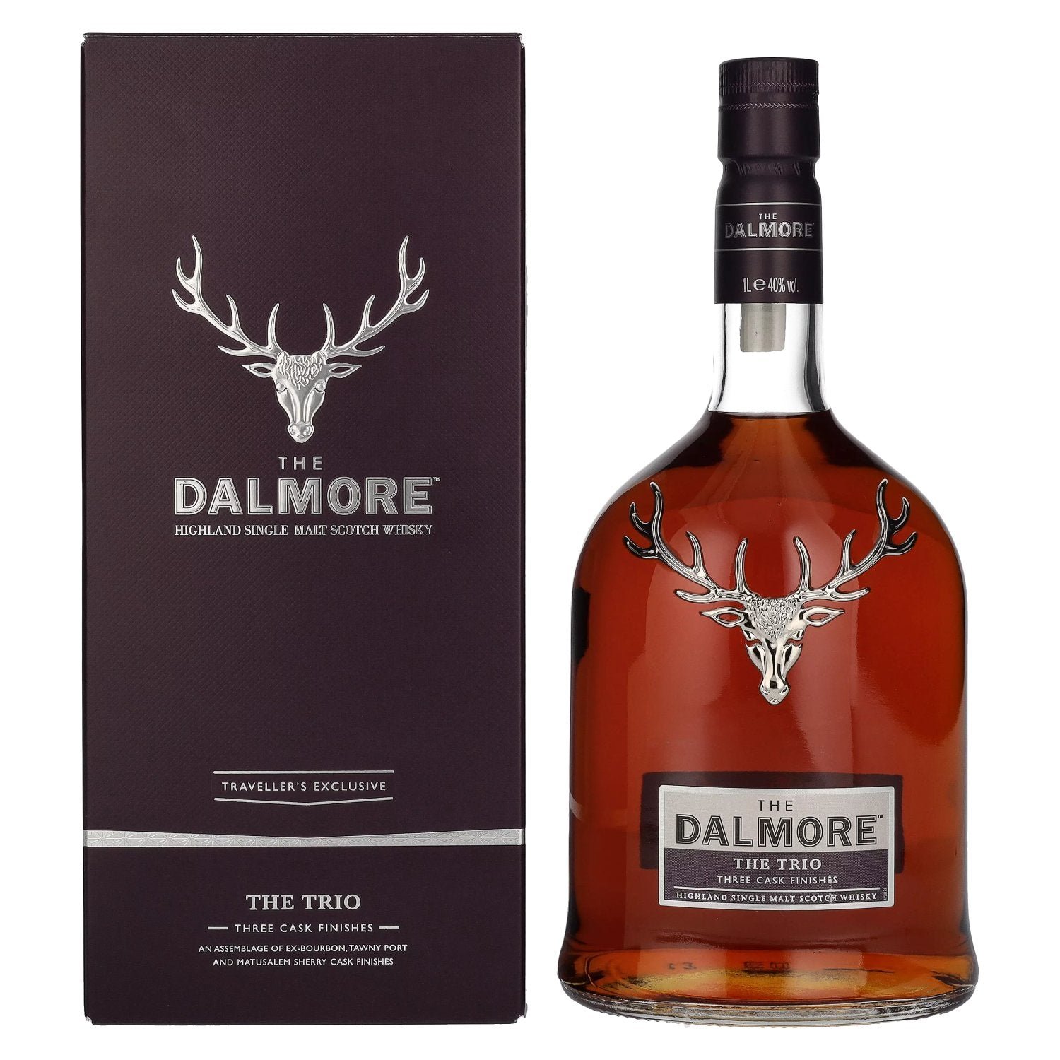 94dd7491ab27f35f3ac9cd66e75145268917d2862b786811db2aa6ee899b8cdb.jpg The Dalmore THE TRIO Highland Single Malt Scotch Whisky 40% Vol. 1l in gift box - Image 1