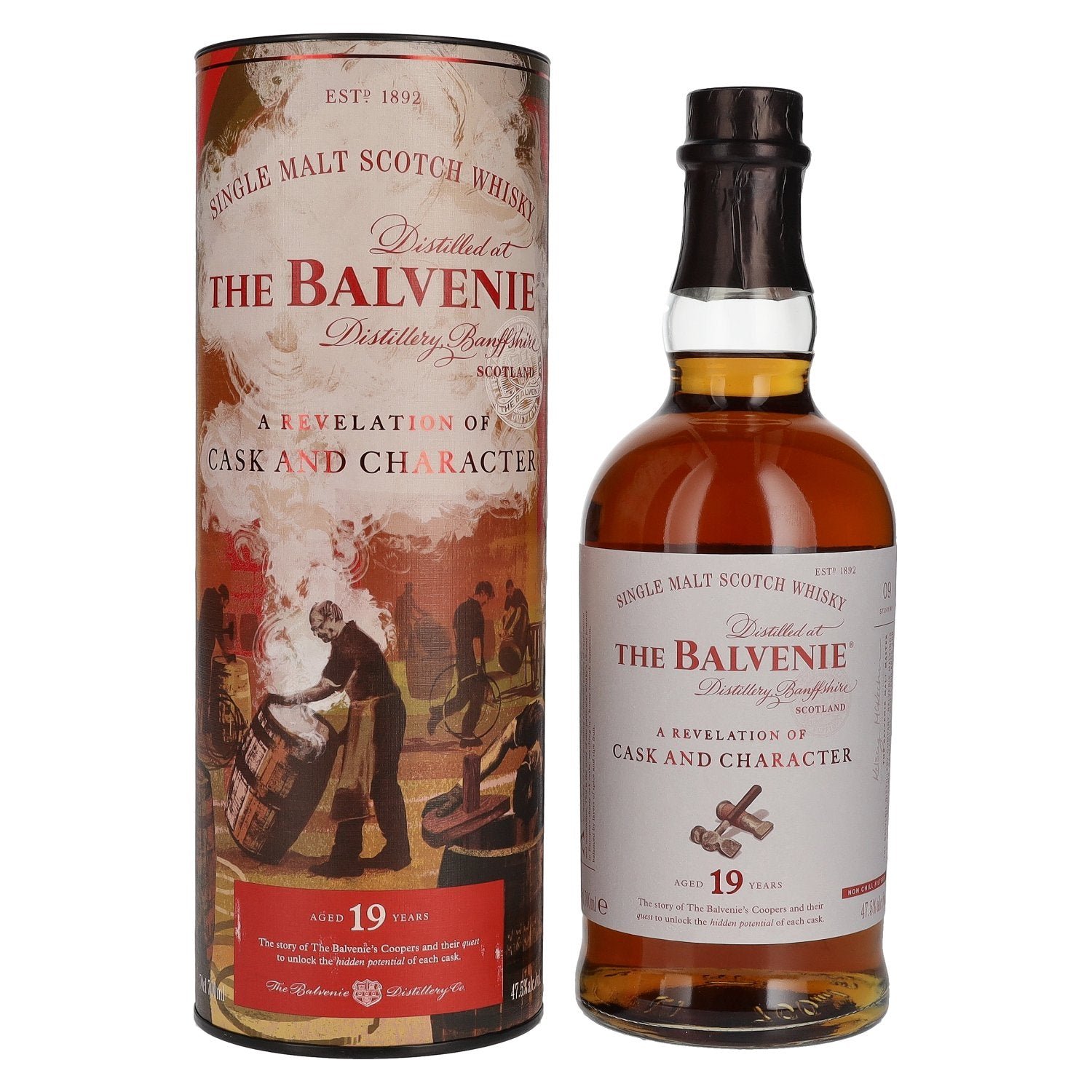 97244facef5d2f14fdfd85047ba80aa57ee9290c13fd5e30b431490945c5336b.jpg The Balvenie STORIES 19 Years Old A Revelation of Cask and Character 47,5% Vol. 0,7l in gift box - Image 1