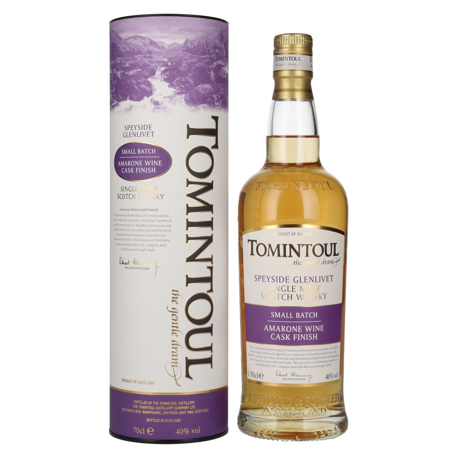 97e34be95ad8e5ce307f1670991da9652c13dc5db8e4a2c8bc64cbe04a10b026.jpg Tomintoul Small Batch Amarone Wine Cask Finish 40% Vol. 0,7l in gift box - Image 1