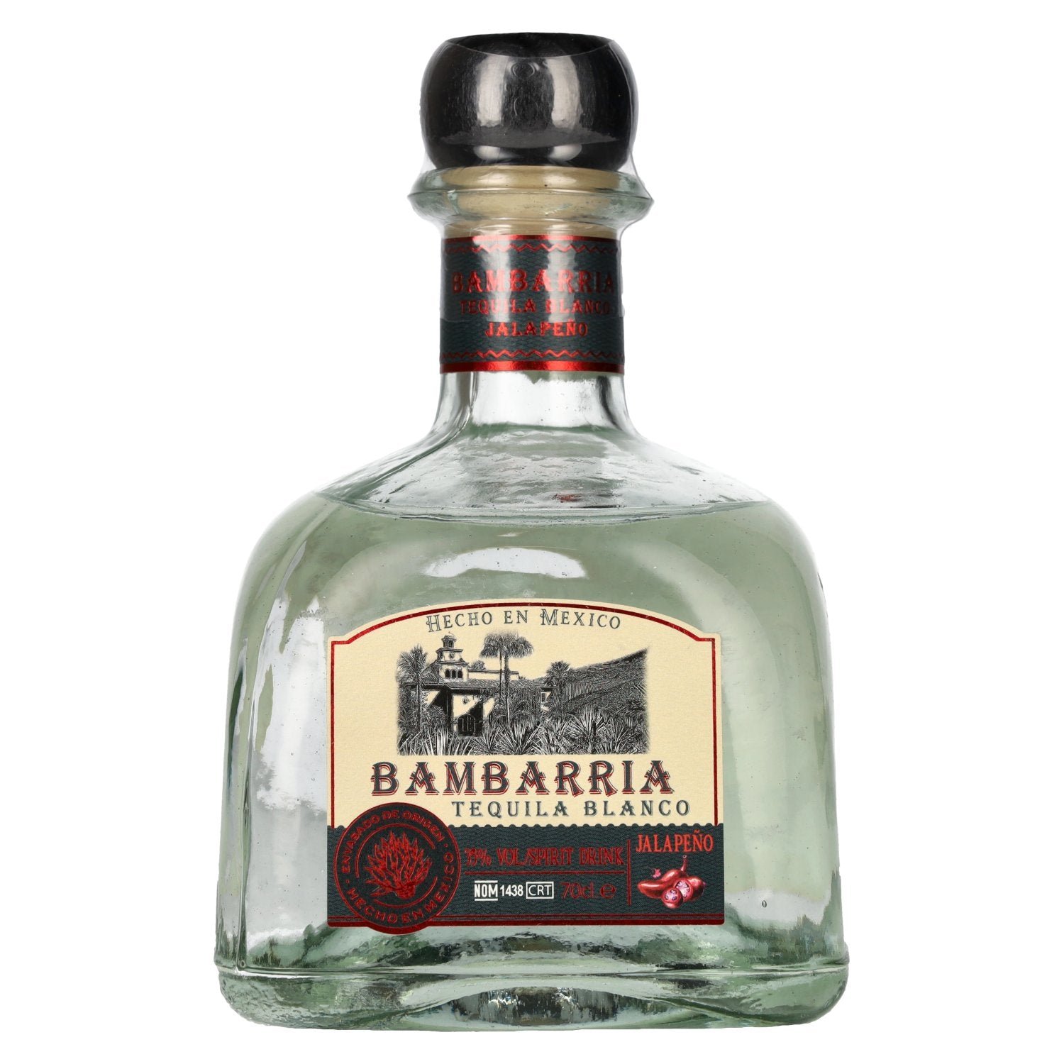986d659287b12c1ed67784f3b6f060e1406776cdb8b37147f430697e16e9afeb.jpg Bambarria Tequila Blanco JALAPEÑO 35% Vol. 0,7l - Image 1