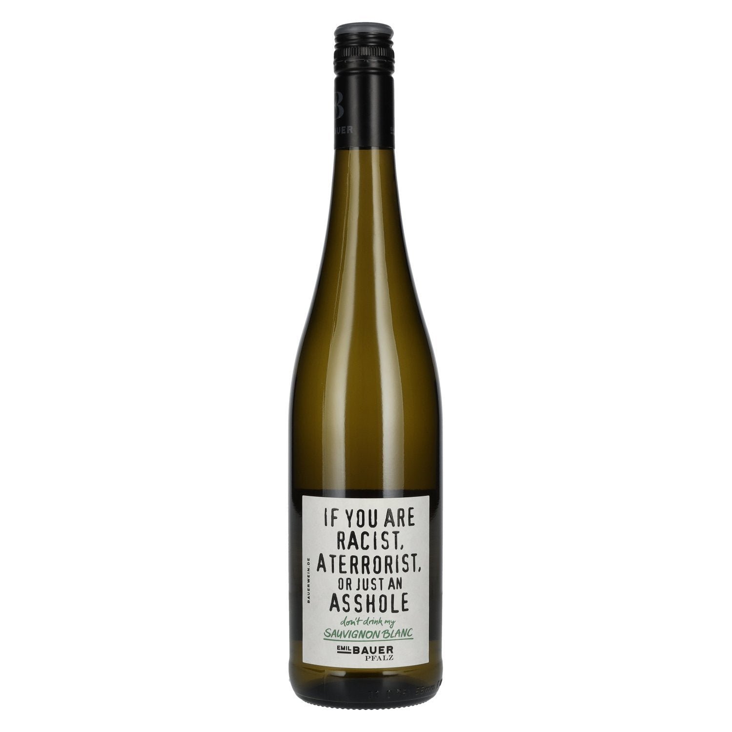 9a068e64d6ca819e4b22bbbcb01596dbe38dca7c018db6b831845501e31d3f7a.jpg Emil Bauer Sauvignon Blanc No Terrorist 2023 12% Vol. 0,75l - Image 1