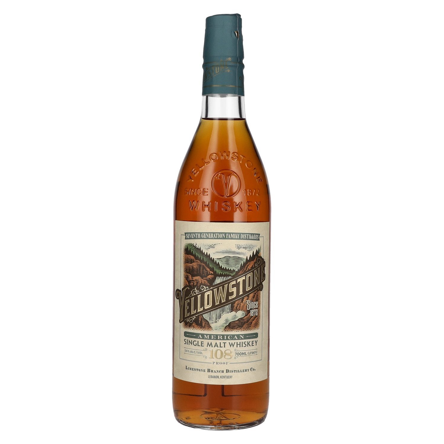 9a1506da3b0227e70c122f3e801c082115bfee3eda65aa4d70d7bf78585b32e7.jpg Yellowstone American Single Malt Whiskey 54% Vol. 0,7l - Image 1