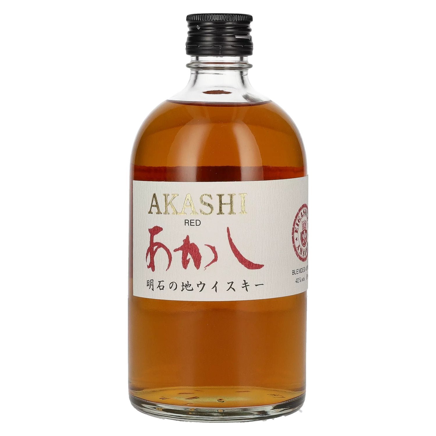 9d336c0aabae0fafe584666197b9ee8fa8d9b1a00864efc5f1cbccfd5d7c63a7.jpg AKASHI RED Blended Whisky 40% Vol. 0,5l - Image 1