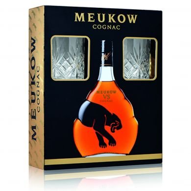 FR023_meukow_vs_cognac_700_gp.jpg Meukow VS Cognac 0.7L (40% Vol.) GB with 2 glasses - Image 1