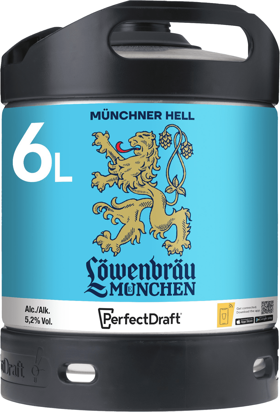 GL004163-1-1-LC3B6wenbrC3A4u_MC3BCnchner_Hell_Perfect_Draft_1920x1920.png Löwenbräu Münchner Hell Perfect Draft 6L - Image 1
