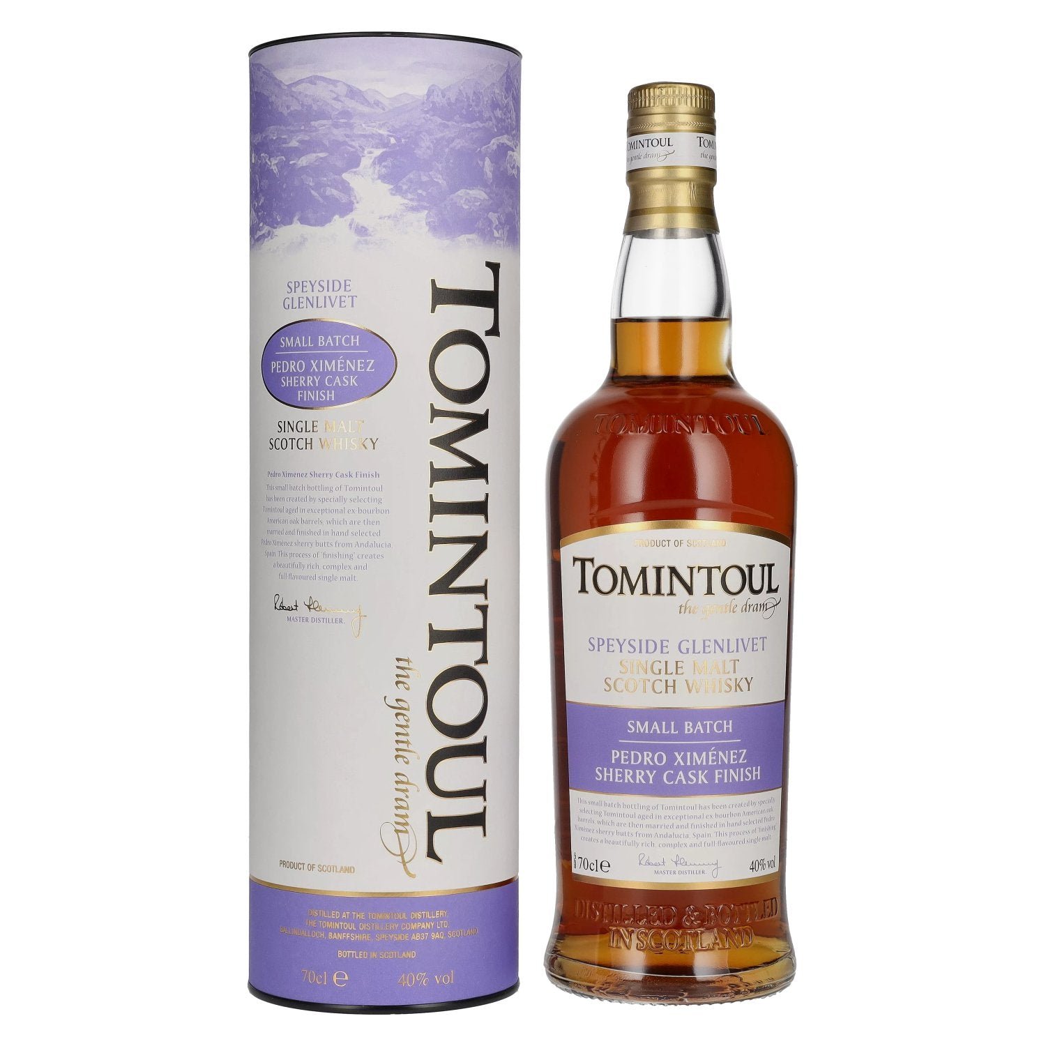 a0dd53f376d138dfbfbf3340eb211d97f0379ada55c881970fe49586c91ee549.jpg Tomintoul Small Batch Pedro Ximénez Sherry Cask Finish 40% Vol. 0,7l in gift box - Image 1