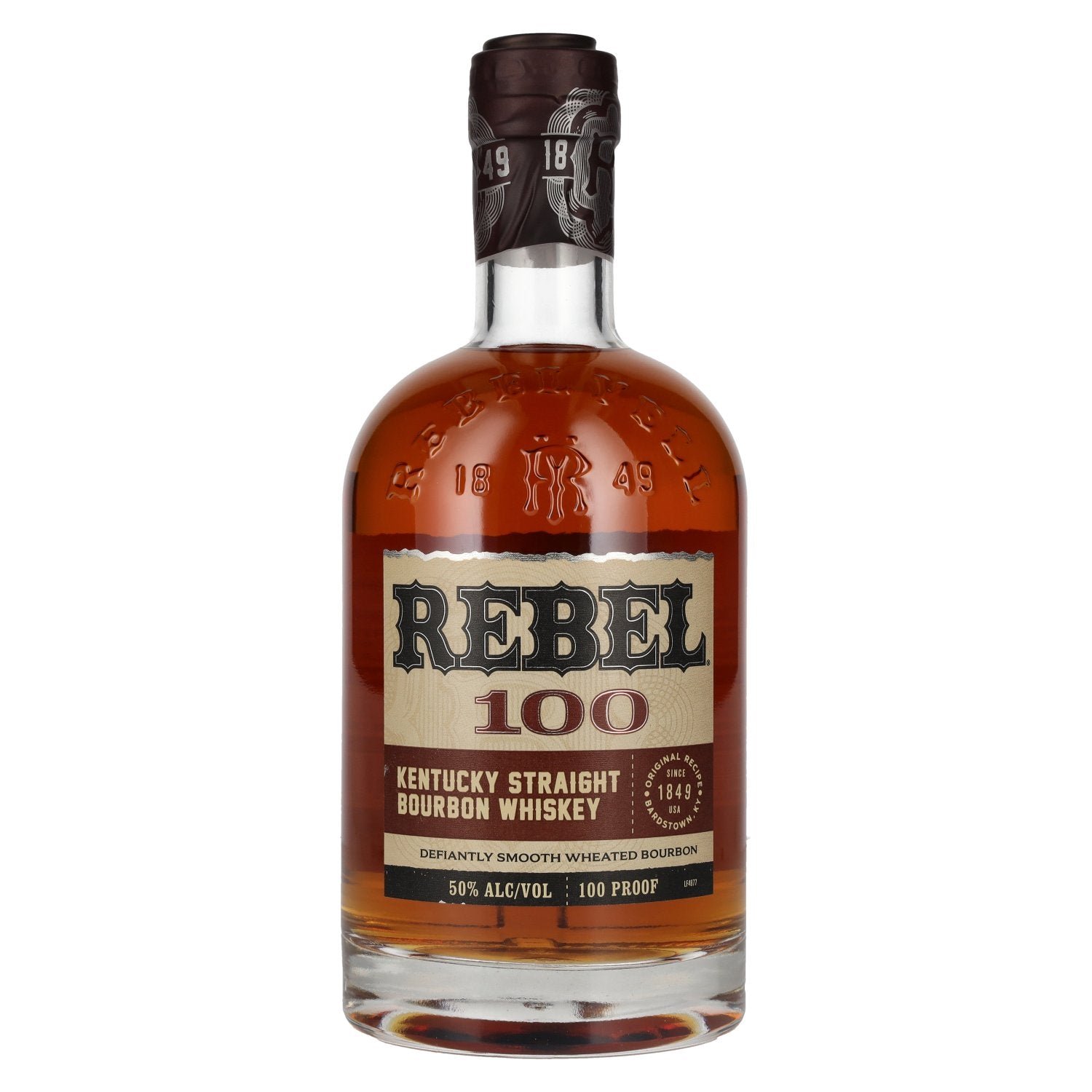 a14945cec552518838f1ad2d0516326d799498d8d812c77e2b35b90ca91bb957.jpg Rebel 100 PROOF Kentucky Straight Bourbon Whiskey 50% Vol. 0,7l - Image 1