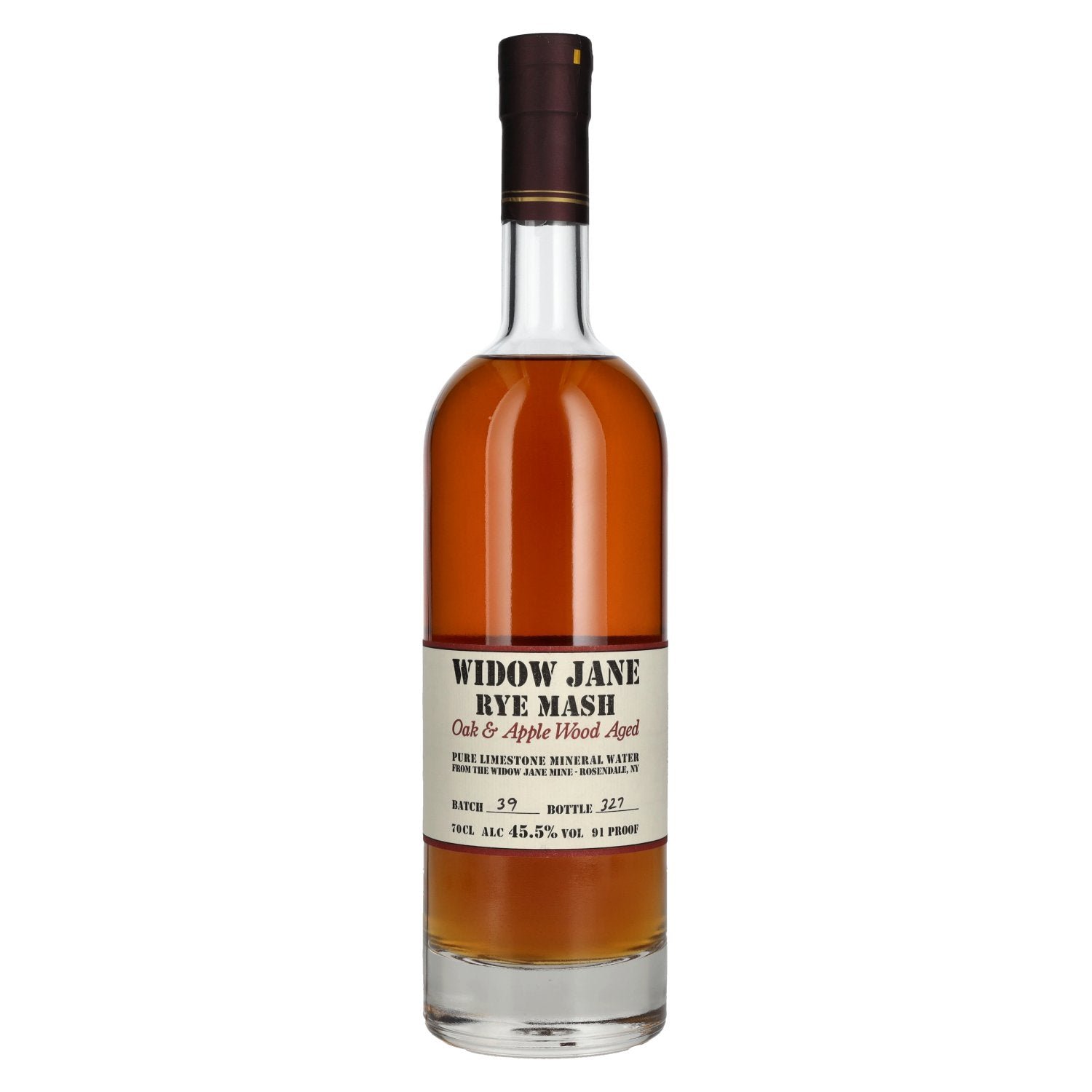 a167de70f5fb0a03de7ef538a922a552b9f9f25c566050bff75e138e52865741.jpg Widow Jane Rye Mash Oak & Apple Wood Aged 45,5% Vol. 0,7l - Image 1