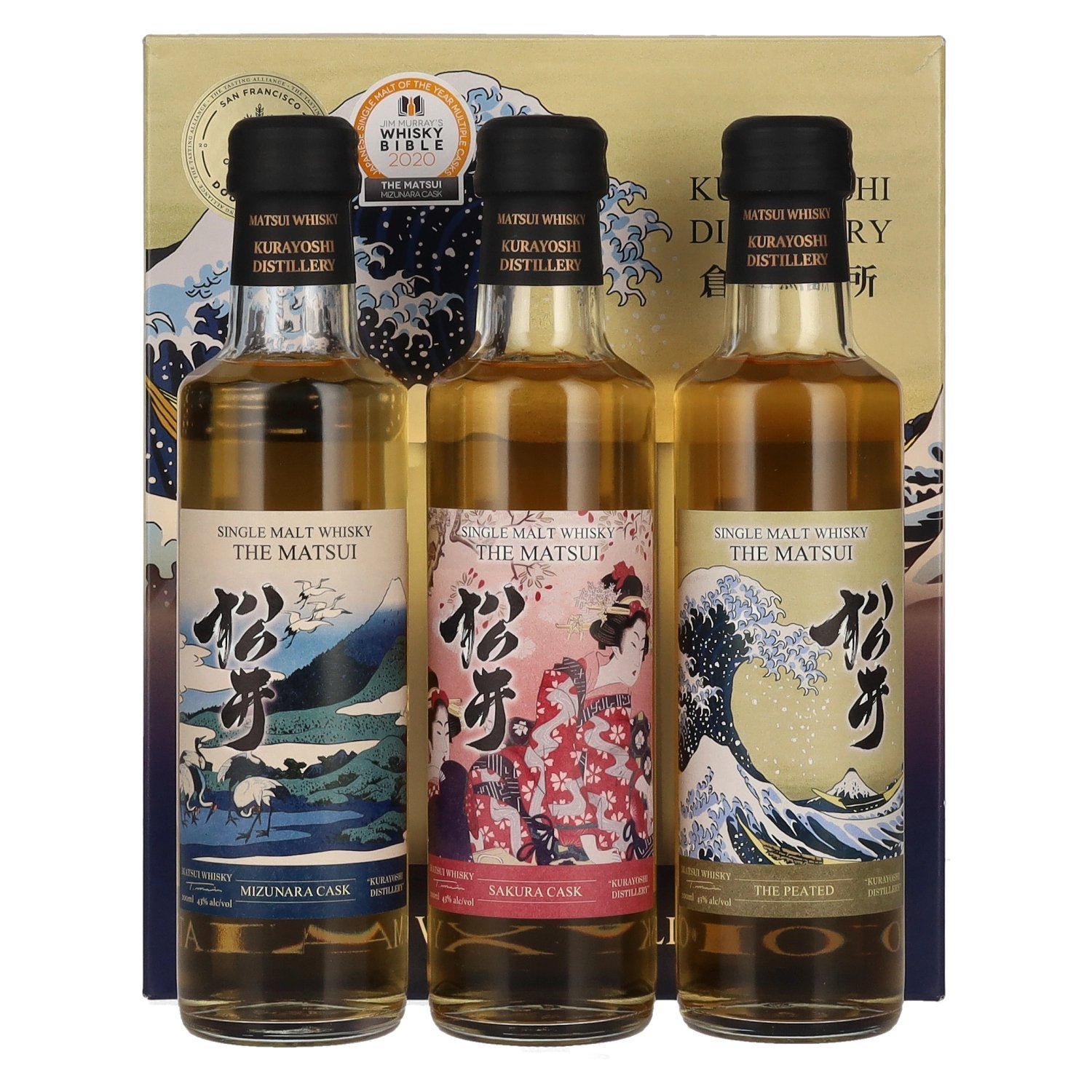 a1ace7715ea18061b67a50c92b7741db1cb342ed5eb16a91737584bd743dd681.jpg Matsui Whisky THE MATSUI Whisky Collection 43% Vol. 3x0,2l in gift box - Image 1