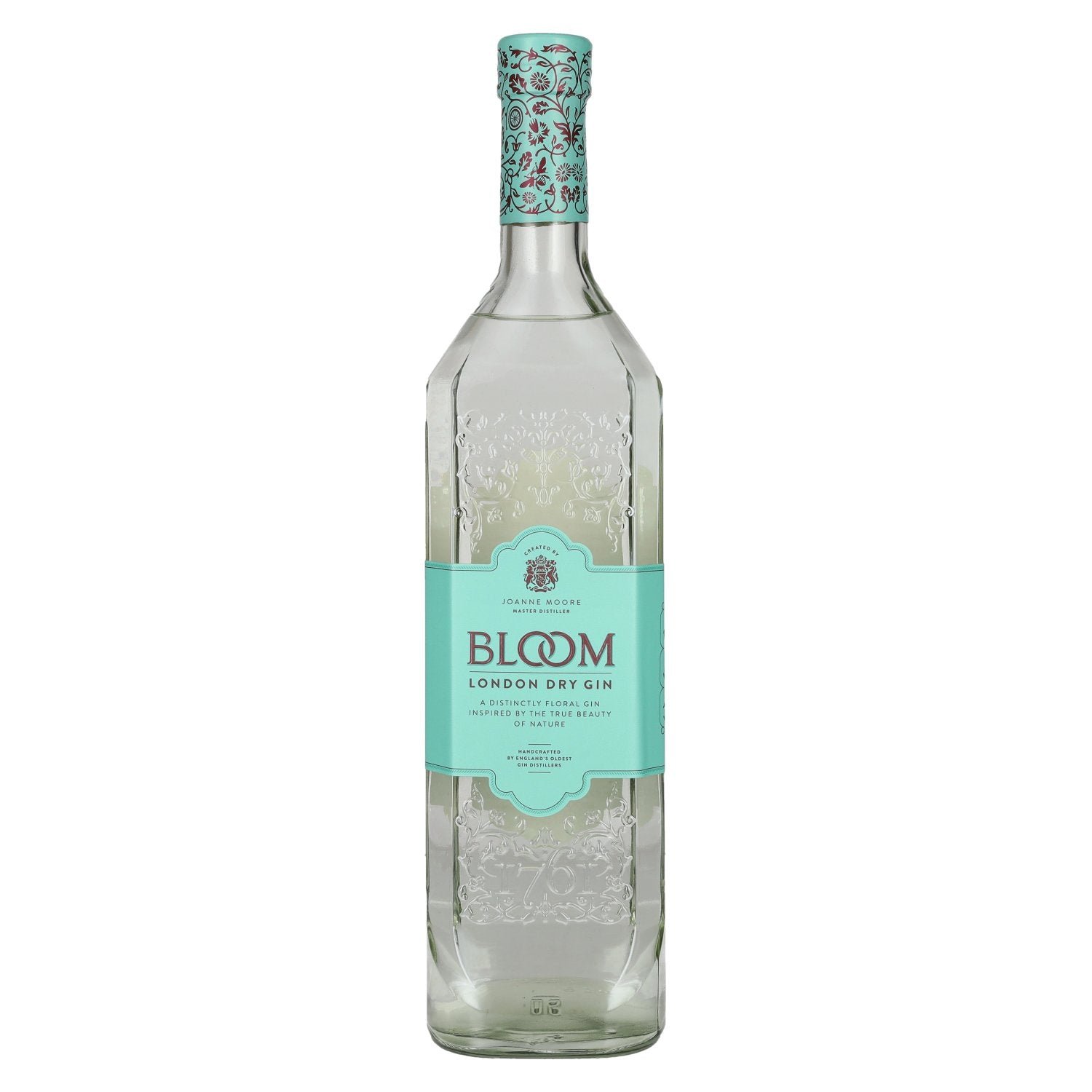 a90a249e9a952ae21df660c847636e0f484254e3729025d83b5f4221105e18f9.jpg Bloom London Dry Gin 40% ABV 1 litre - Image 1