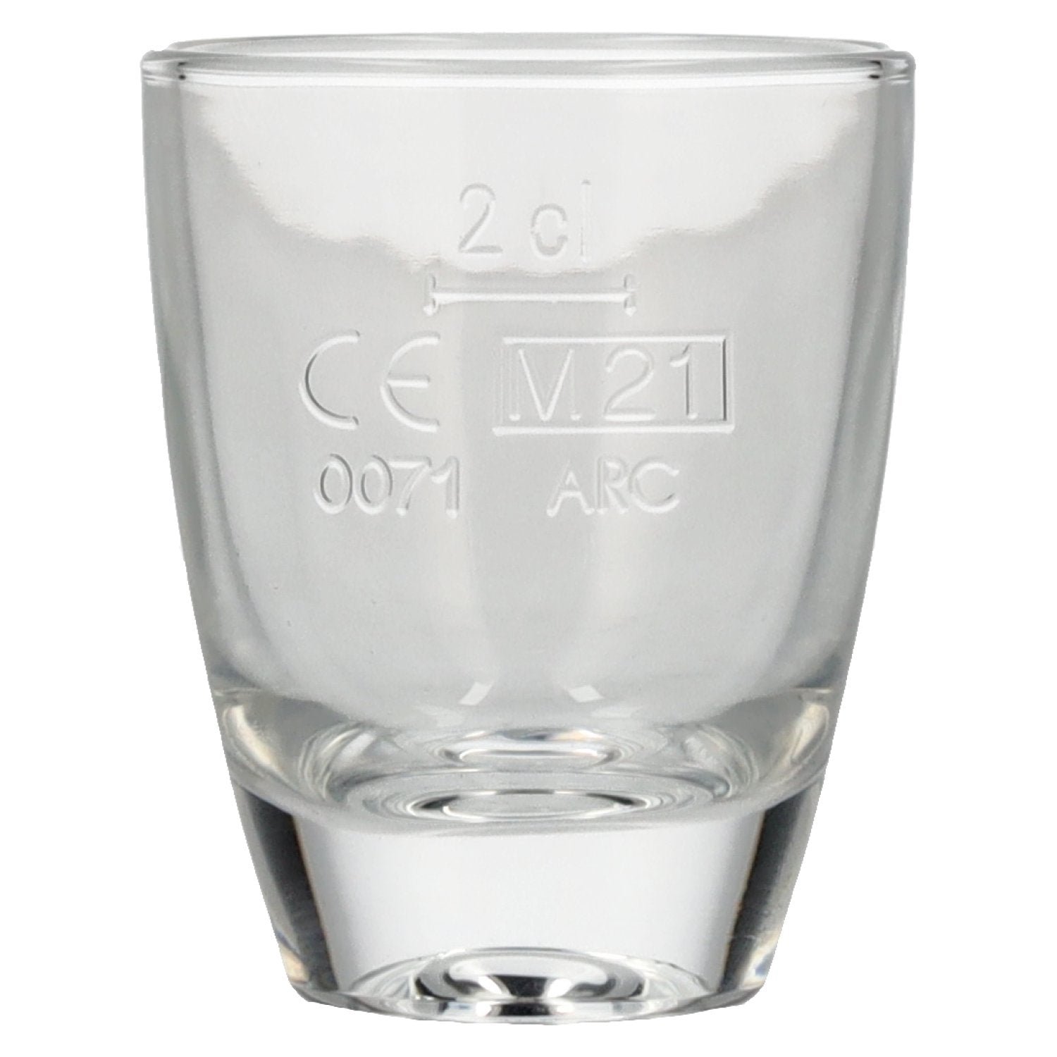 ac633e9ea7164efa3e78c5f931147236a05e7bf415242b4208423b6da2ebc1b3.jpg Arcoroc GIN shot glass 2 cl - Image 1